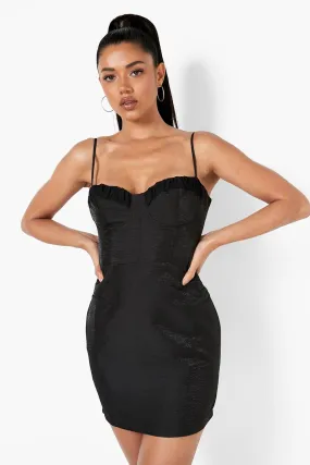 Sleek Mini Dress with Corset Detail