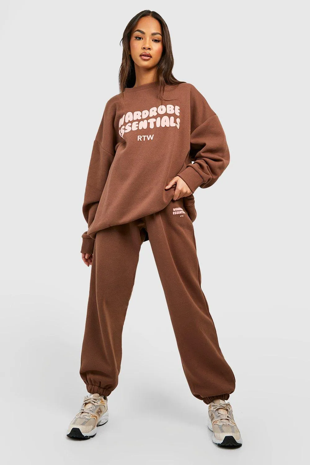 Slogan Sweater Tracksuit for Wardrobe Essentials