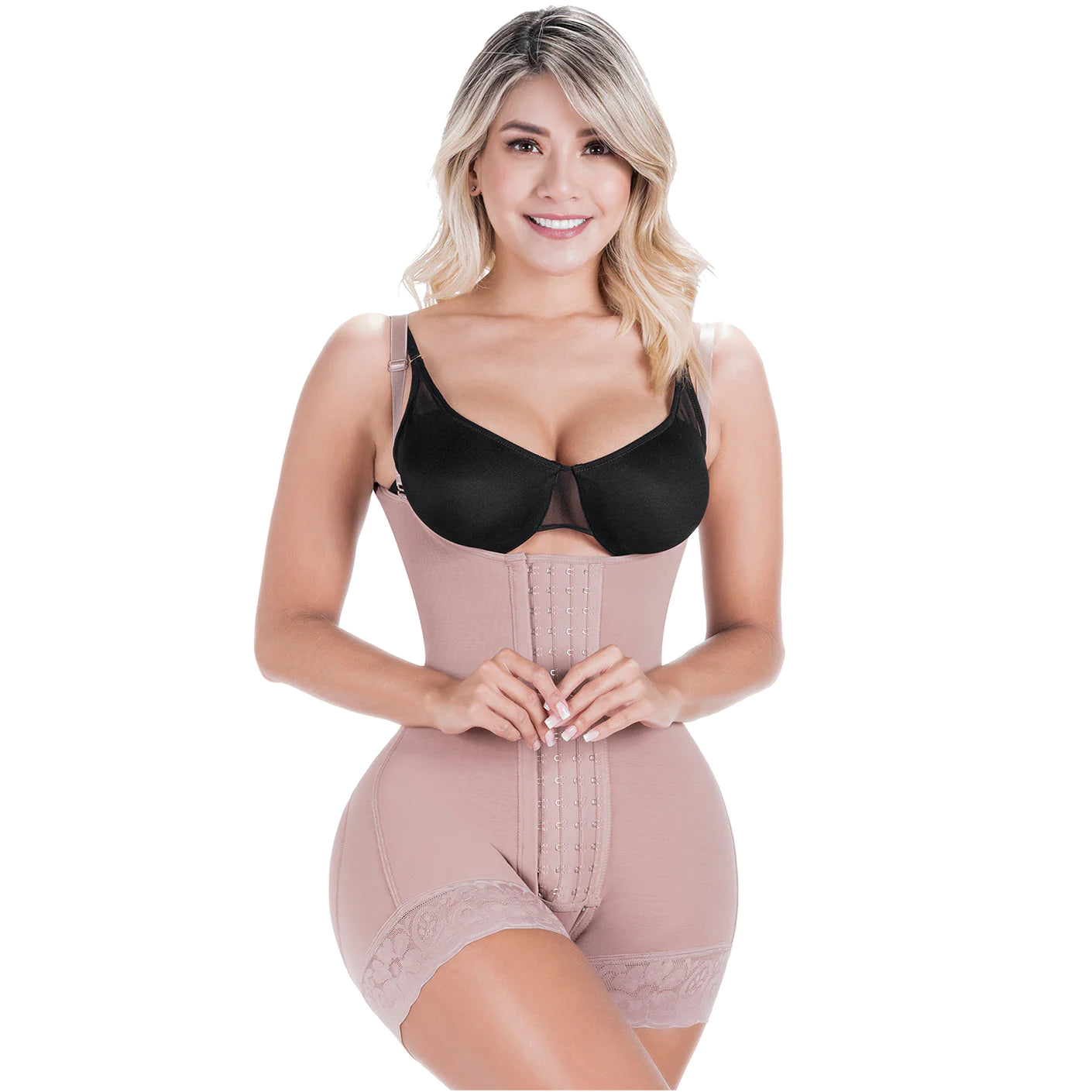 SONRYSE 068BF | Colombian Postpartum & Post Surgery Compression Garment - Open Bust Shapewear- Tummy Tuck Liposuction Bodysuit S