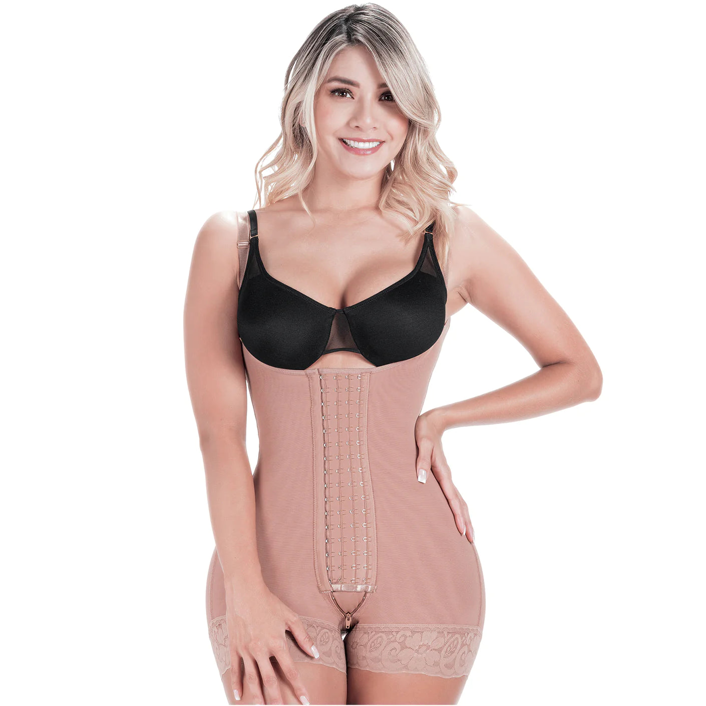 SONRYSE 068BF | Colombian Postpartum & Post Surgery Compression Garment - Open Bust Shapewear- Tummy Tuck Liposuction Bodysuit S