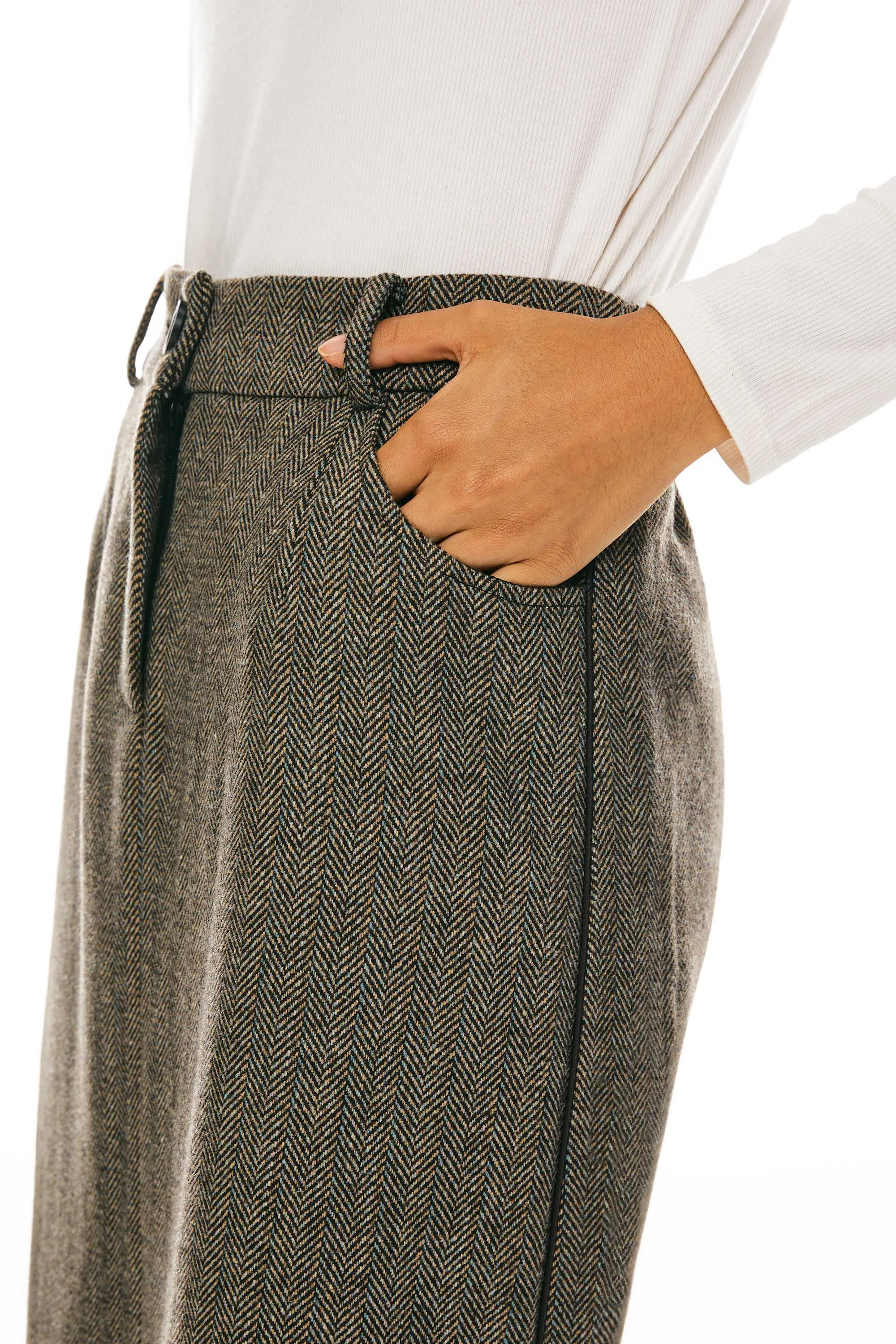 Sophisticated Wool Office Skirt