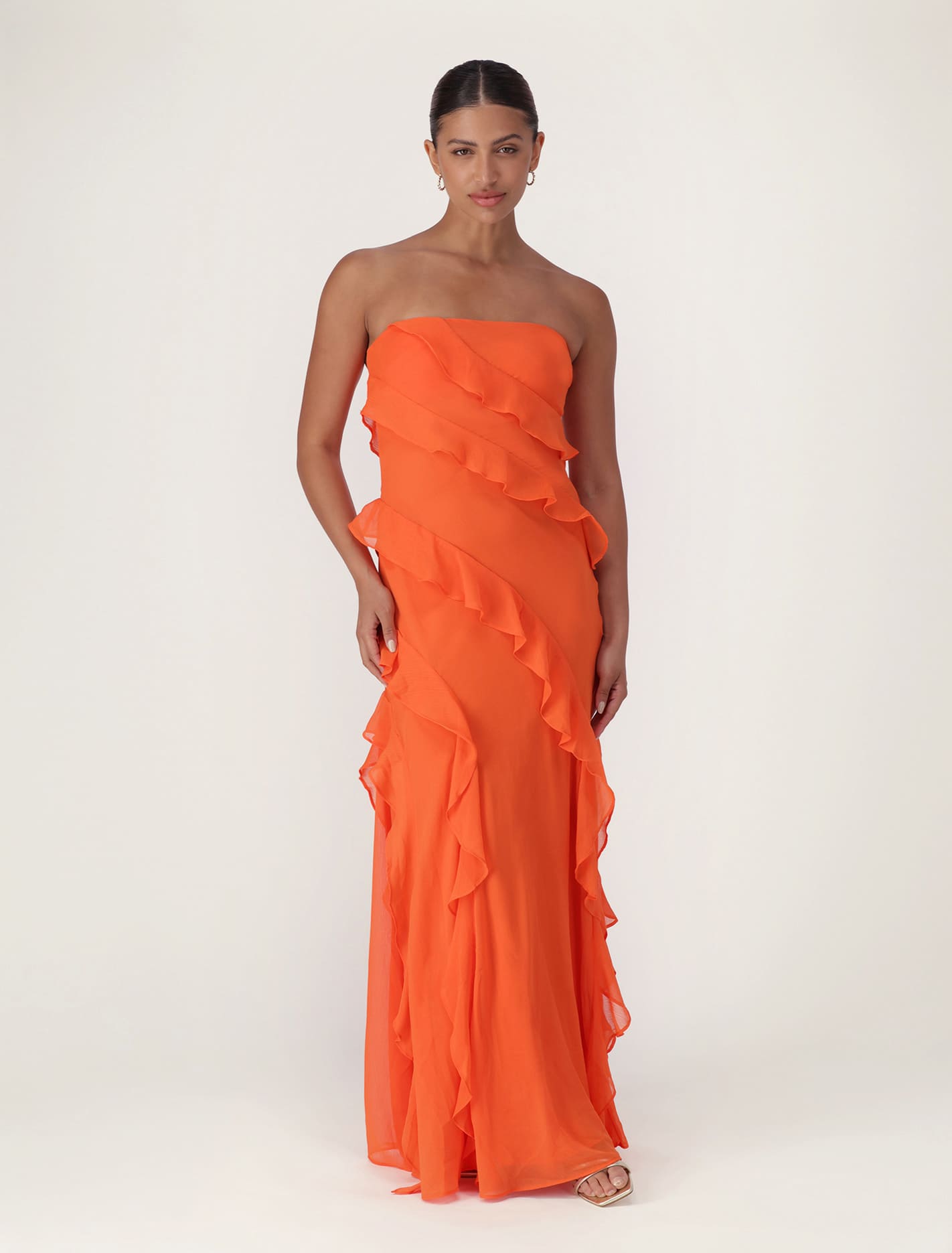 Stella Ruffle Dress Strapless