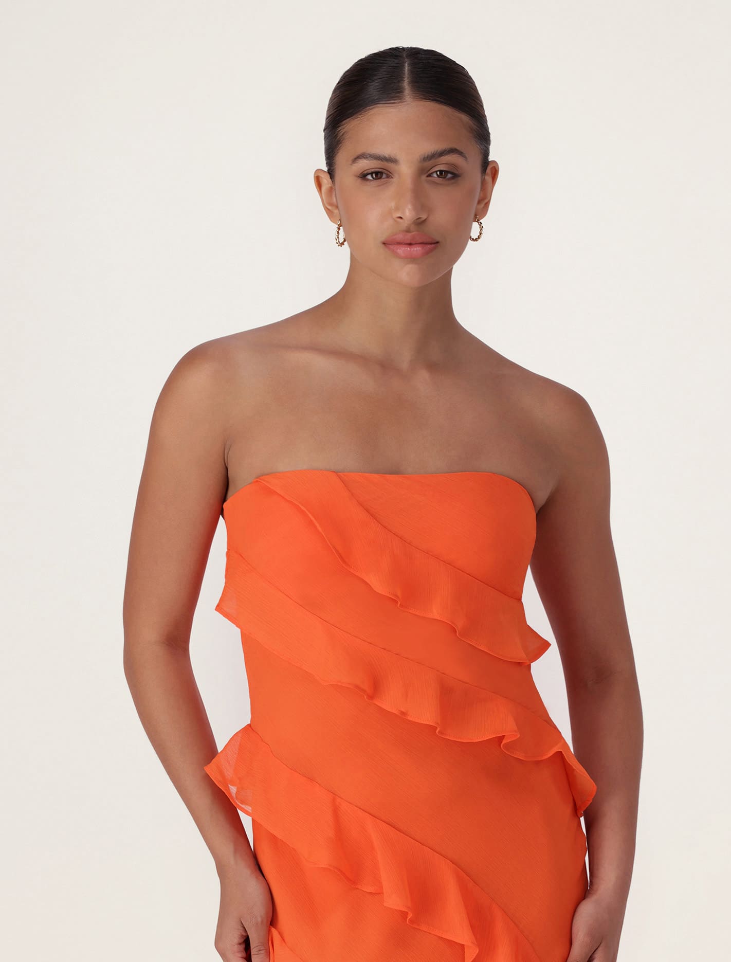 Stella Ruffle Dress Strapless