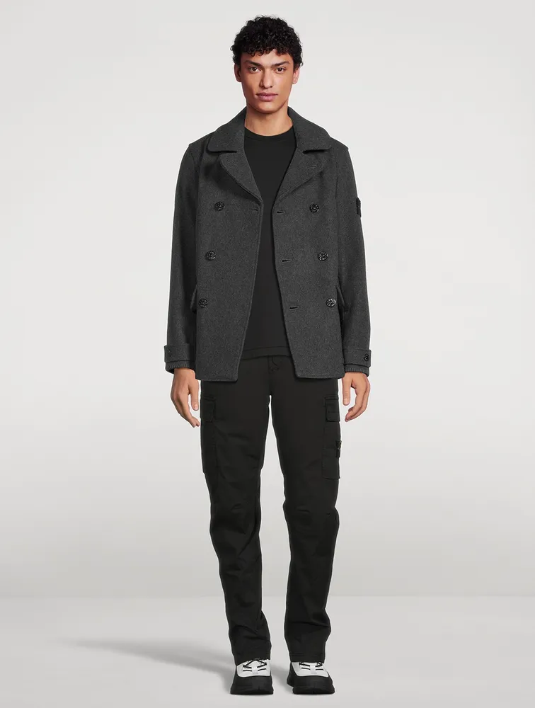 STONE ISLAND Wool-Blend Peacoat