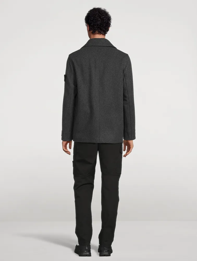 STONE ISLAND Wool-Blend Peacoat