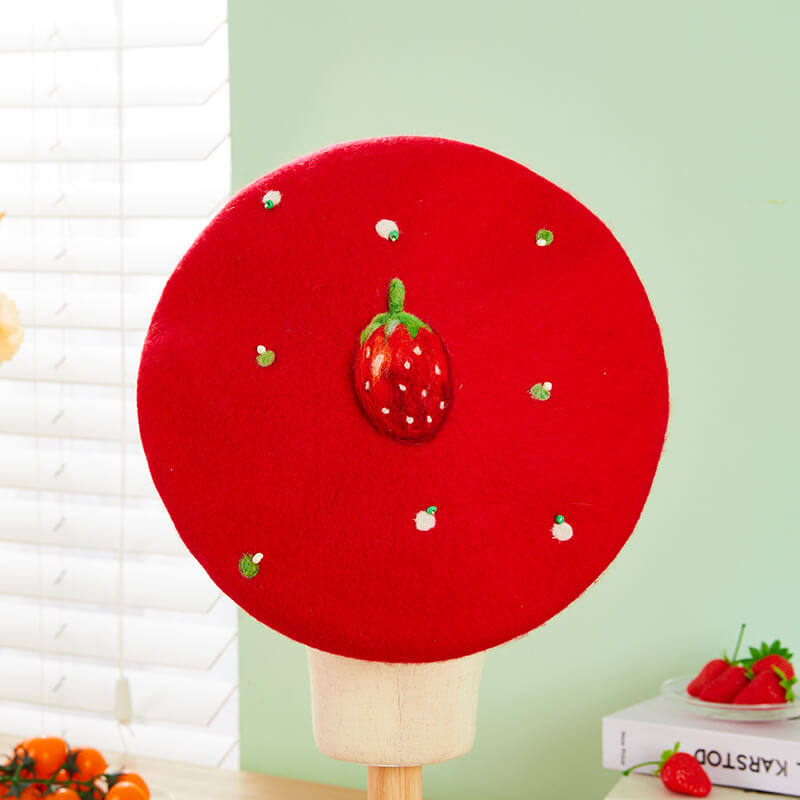 Strawberry beret - 0119