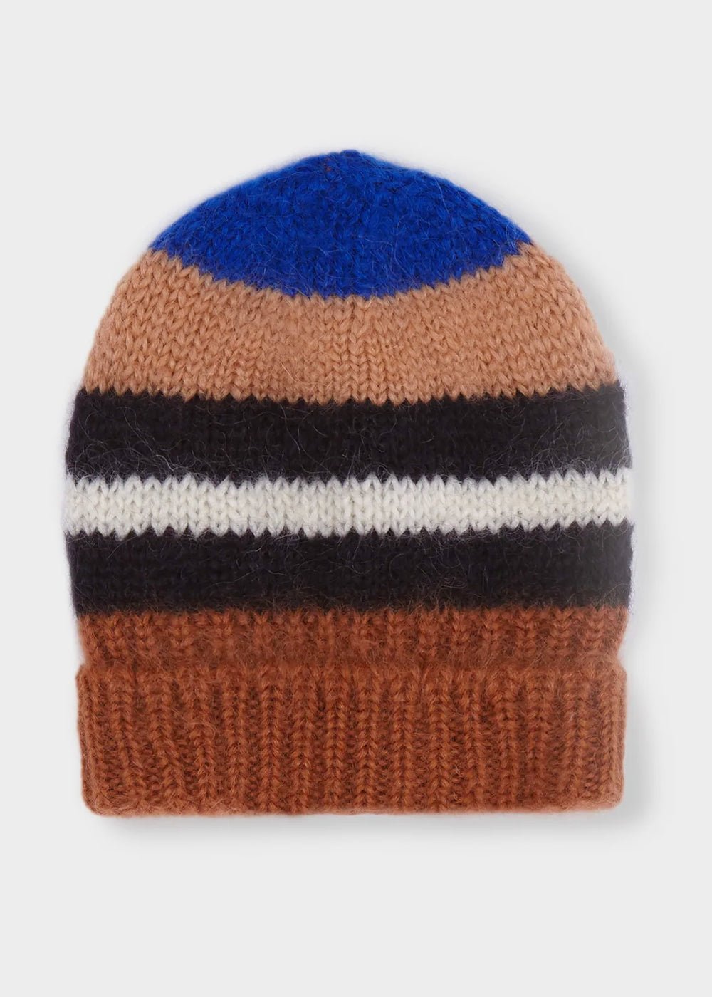 Striped Mohair Beanie