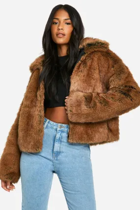 Tall Premium Collared Faux Fur Coat