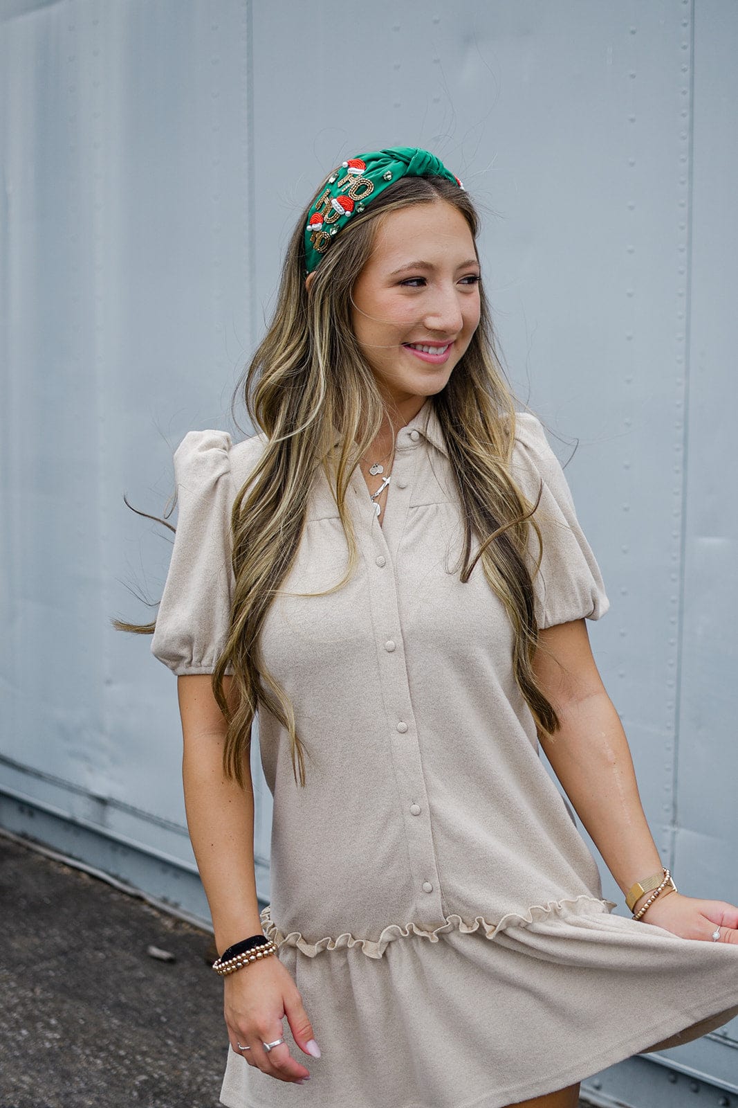 Taupe Short Sleeve Dress