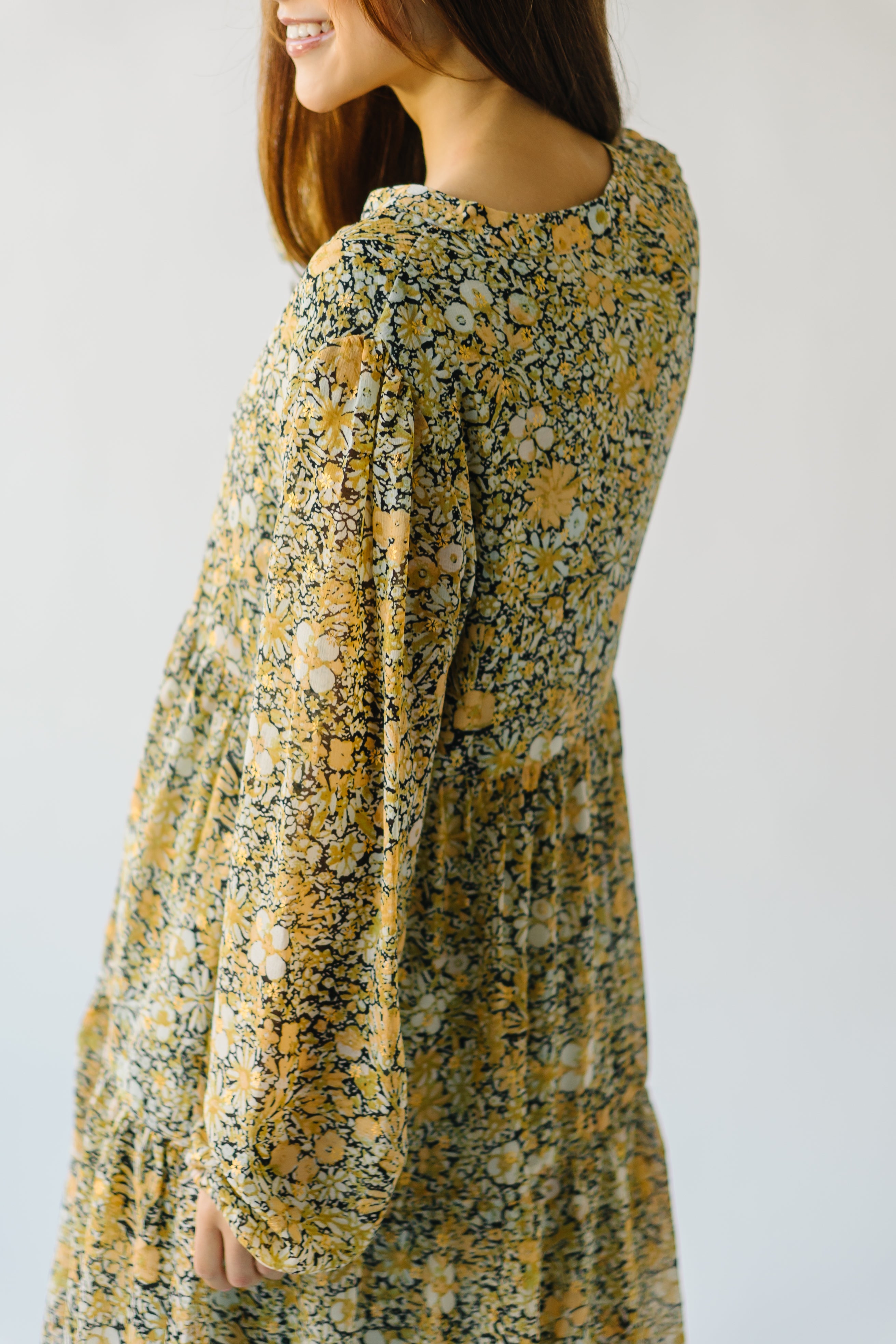 Tellico Floral Mustard Combo Dress