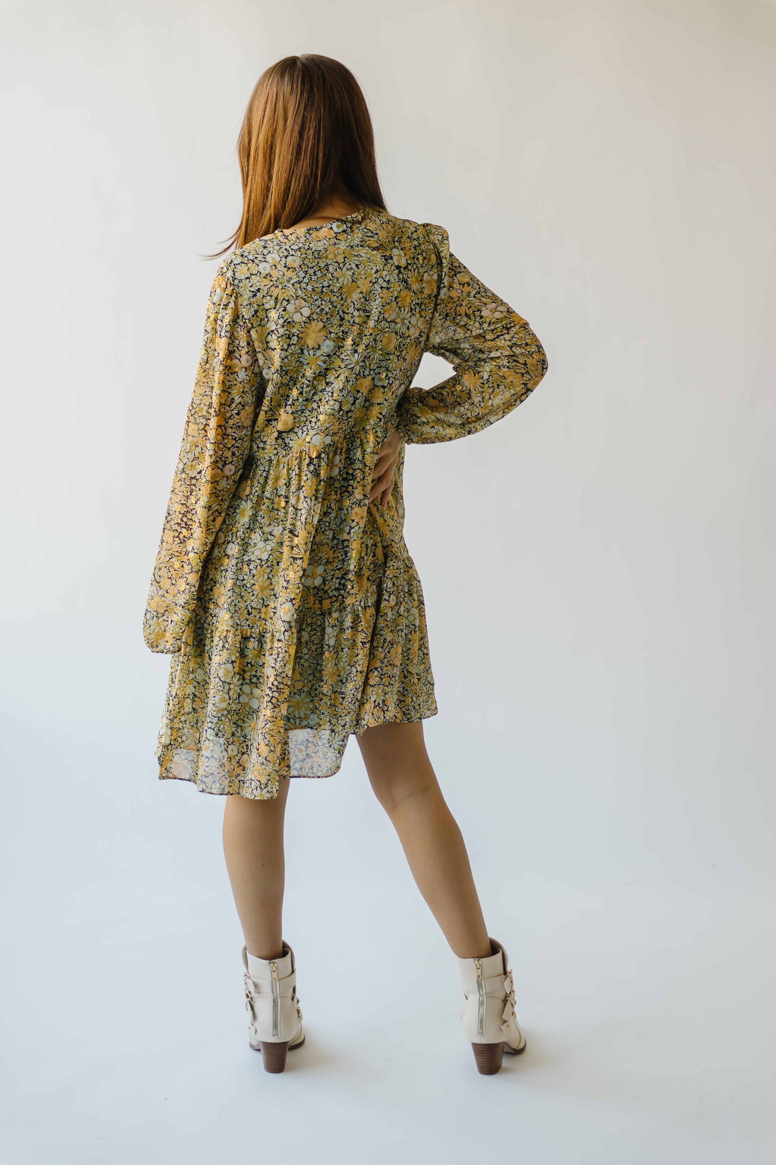 Tellico Floral Mustard Combo Dress