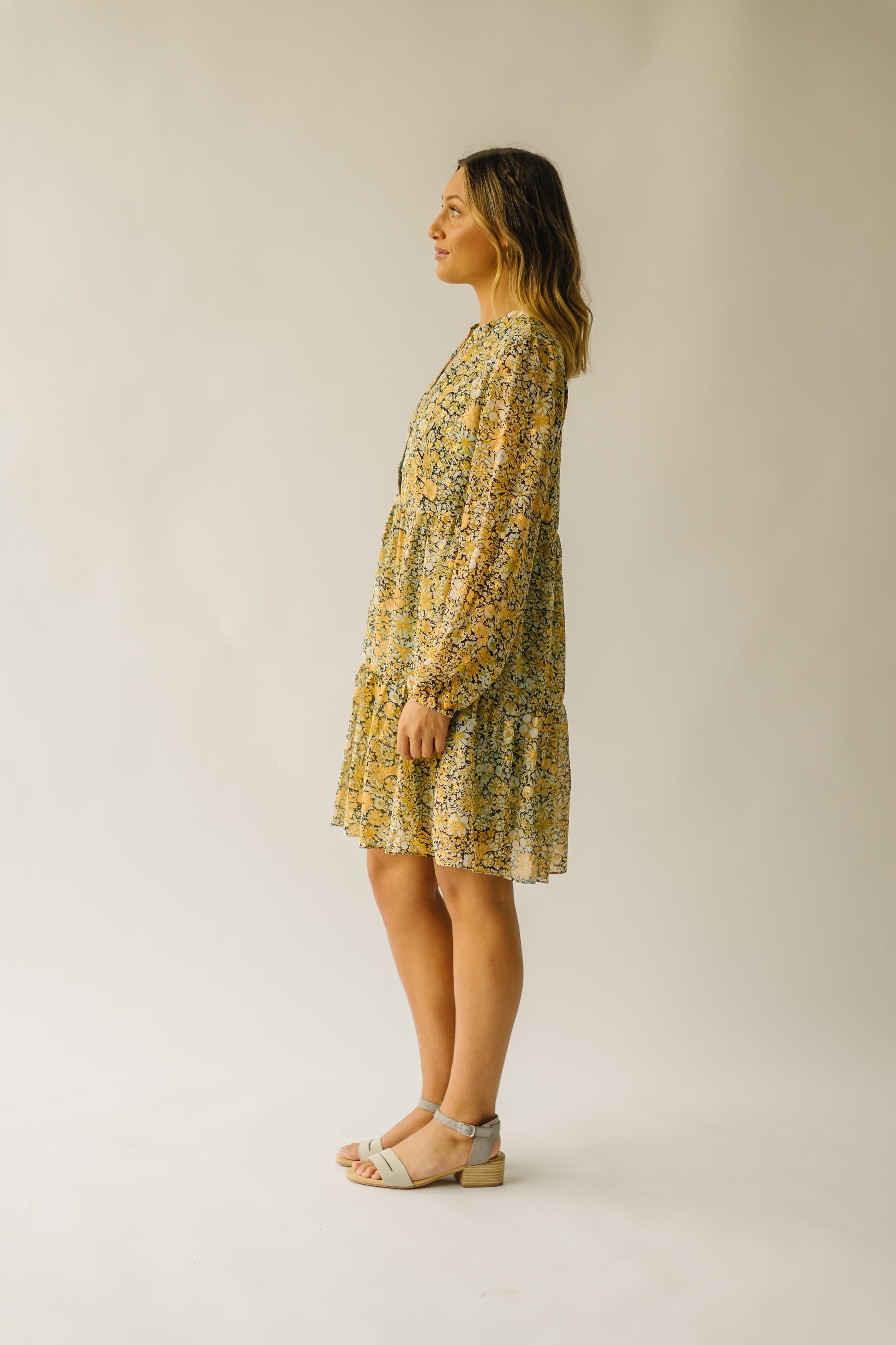 Tellico Floral Mustard Combo Dress