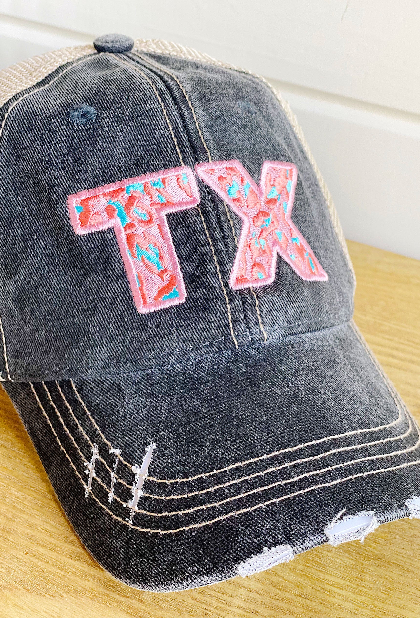 Texas Baseball Cap - Embroidered Design
