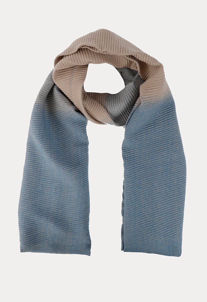 Textured Winter Scarf - Ombre Two Toned Design