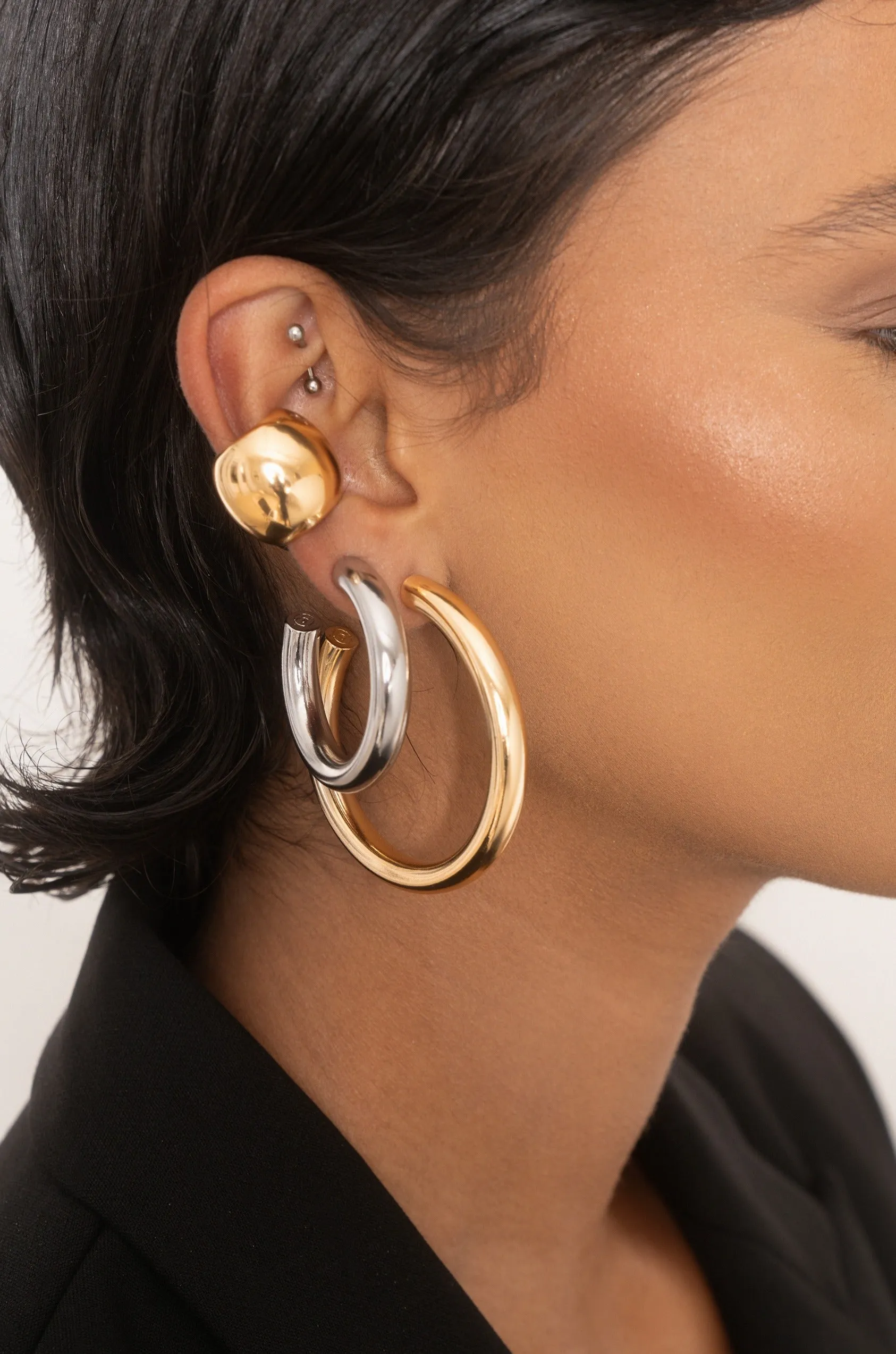 Large Traditional Hoop Earrings