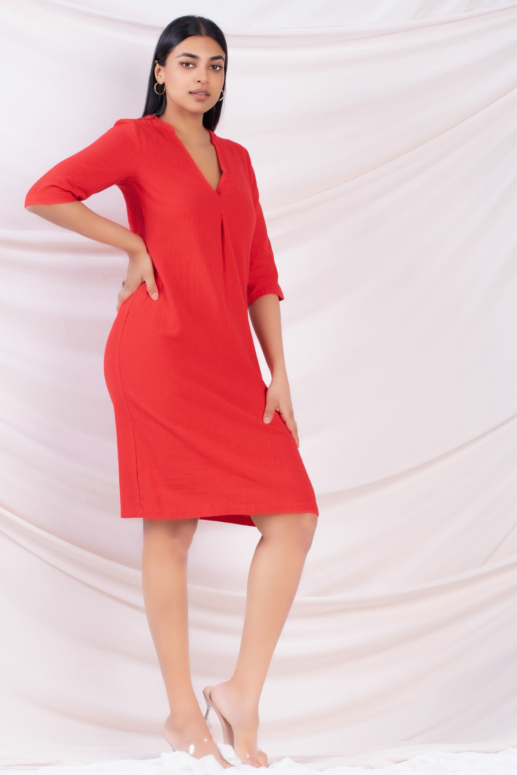 Three Quarter Sleeve Dress