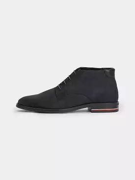 Tommy Hilfiger Men's Navy Suede Boot - Signature Collection