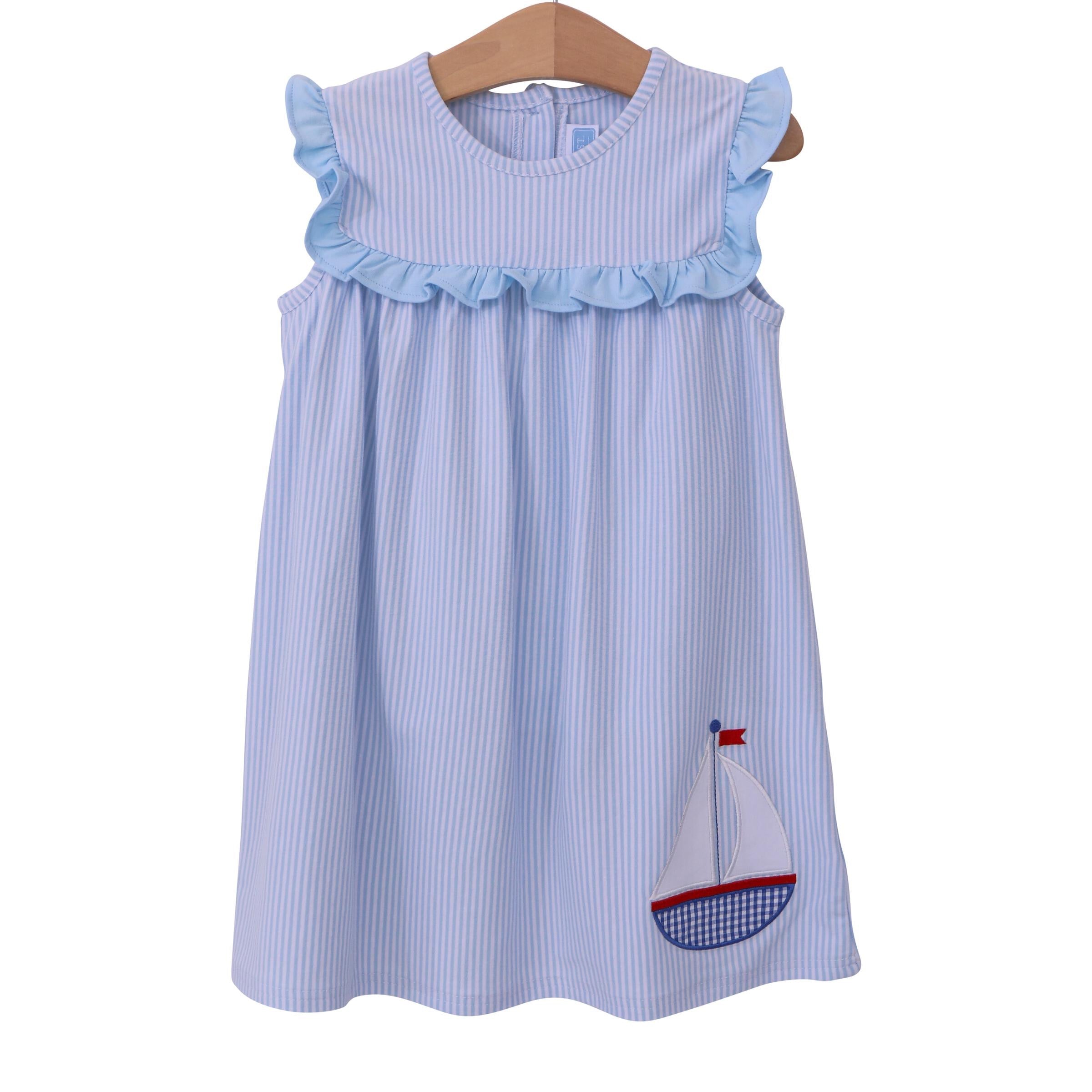 Trotter Street Kids - Sailboat Ruffle Dress - Best Price - High Quality - Shop Now