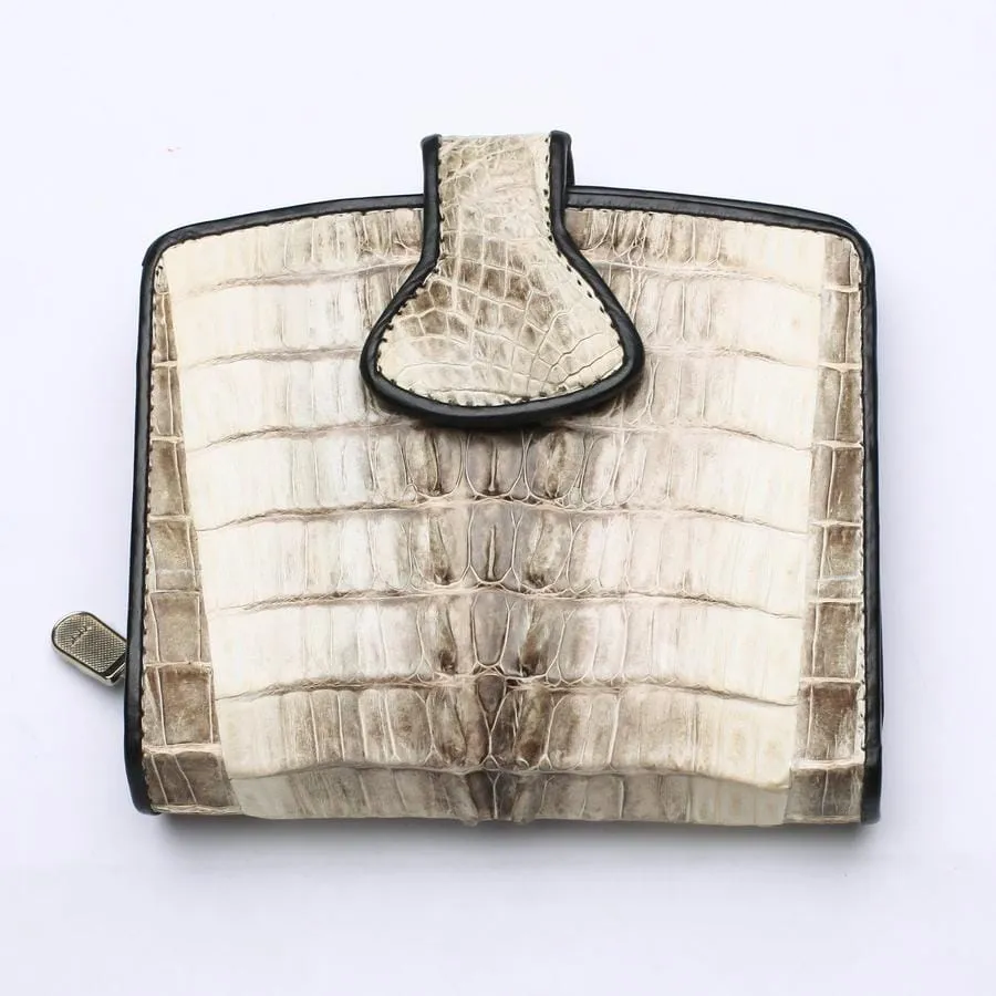 Twotone Crocodile Tail Skin Womens Wallets