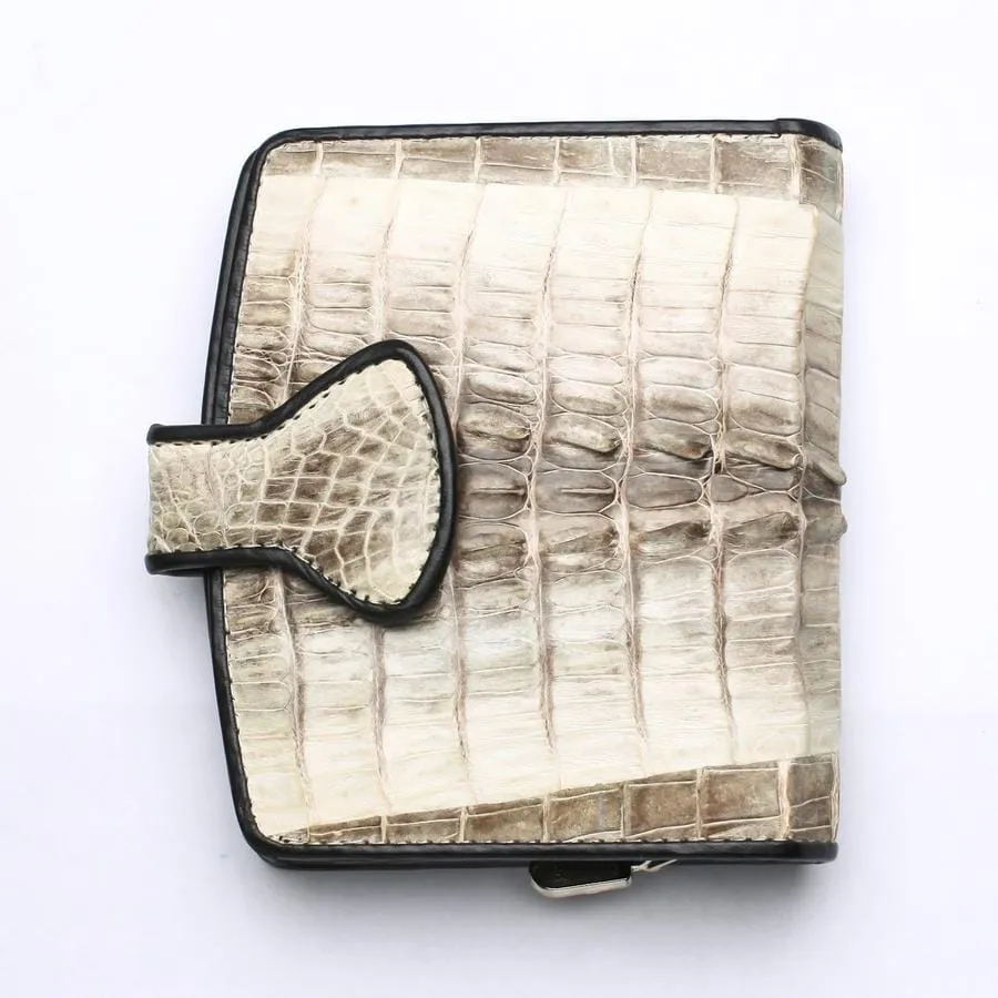 Twotone Crocodile Tail Skin Womens Wallets