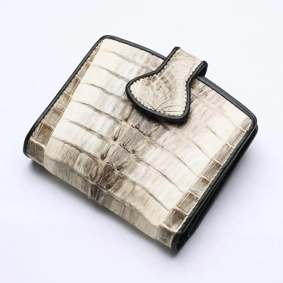 Twotone Crocodile Tail Skin Womens Wallets