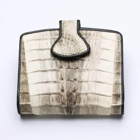 Twotone Crocodile Tail Skin Womens Wallets