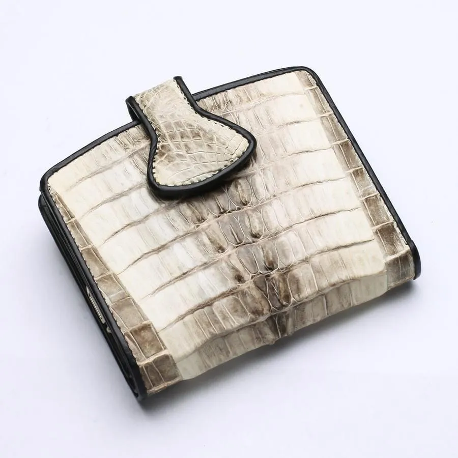 Twotone Crocodile Tail Skin Womens Wallets