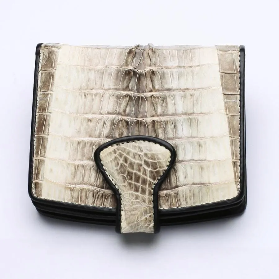 Twotone Crocodile Tail Skin Womens Wallets