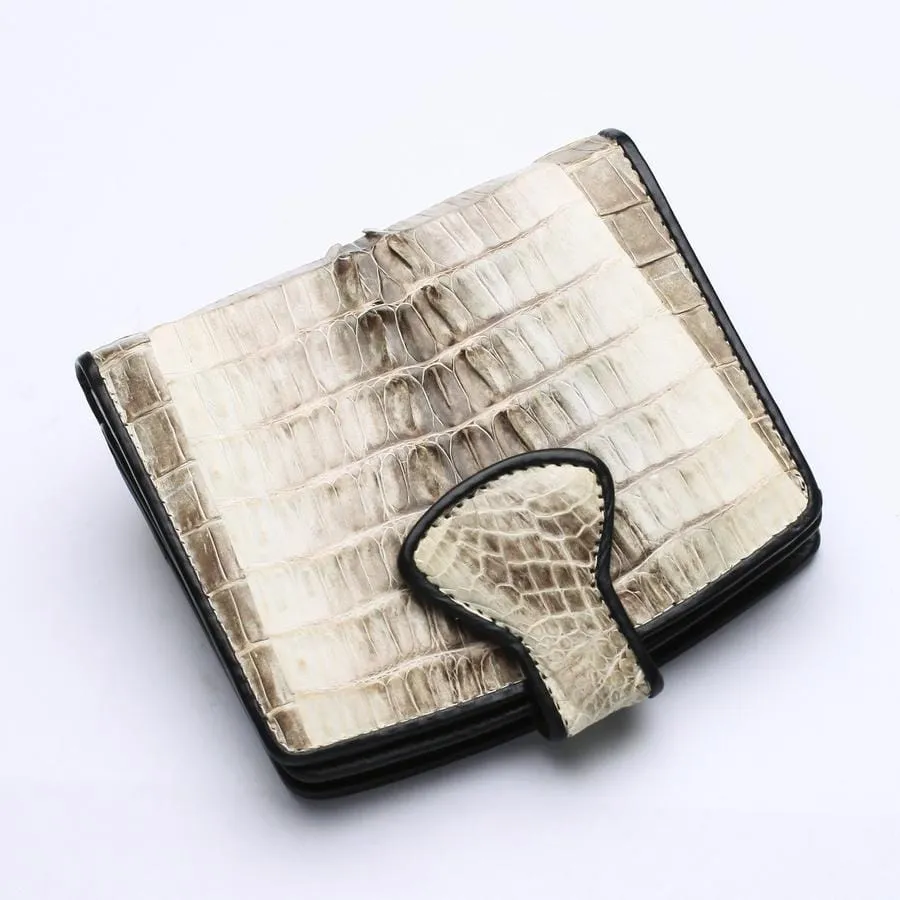 Twotone Crocodile Tail Skin Womens Wallets