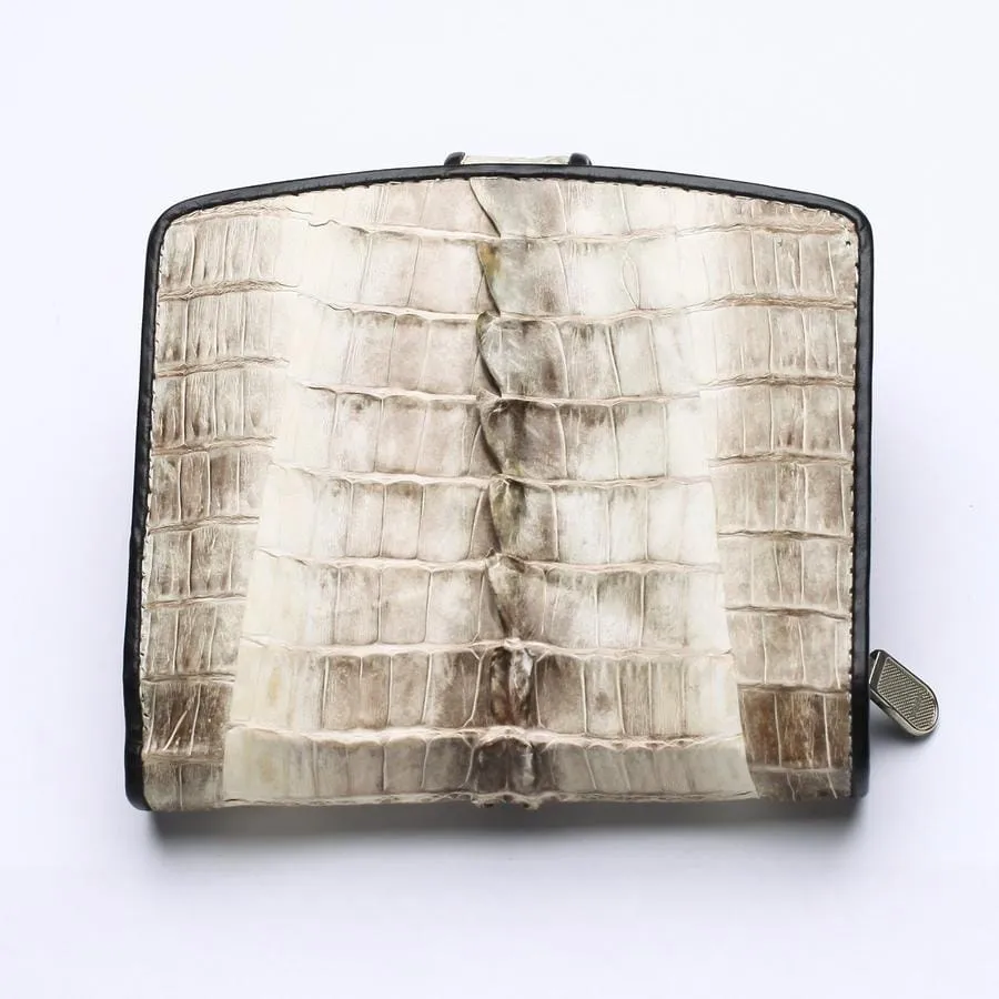 Twotone Crocodile Tail Skin Womens Wallets