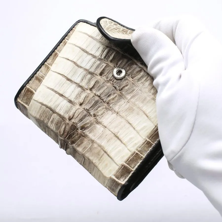 Twotone Crocodile Tail Skin Womens Wallets