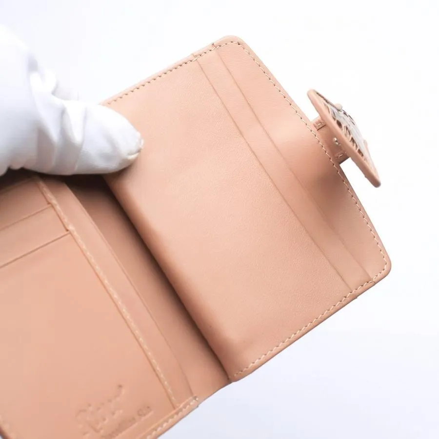 Twotone Old Rose Crocodile Skin Womens Wallets