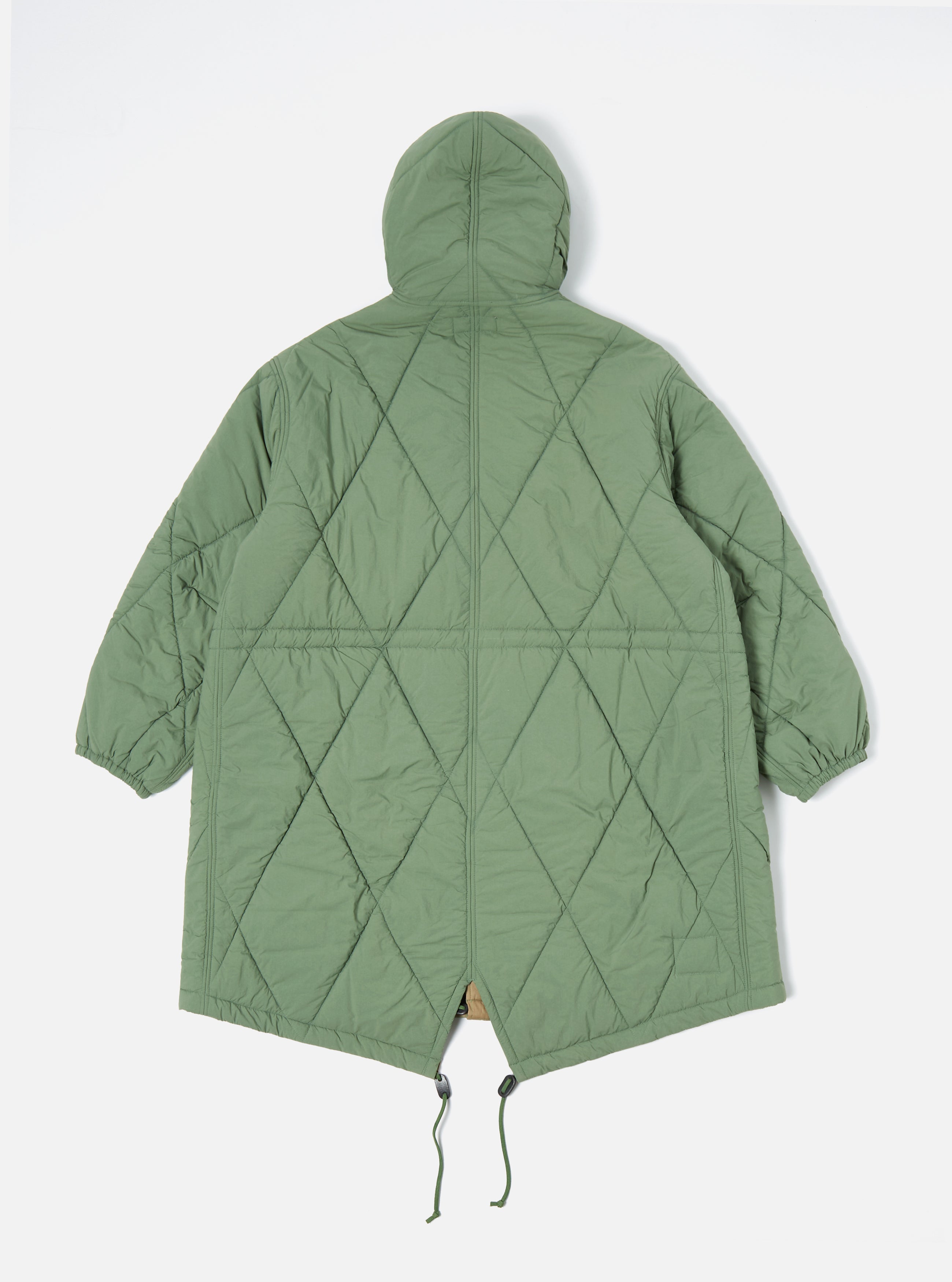 Universal Works Green Diamond Quilt Parka 29101 - Recycled Nylon