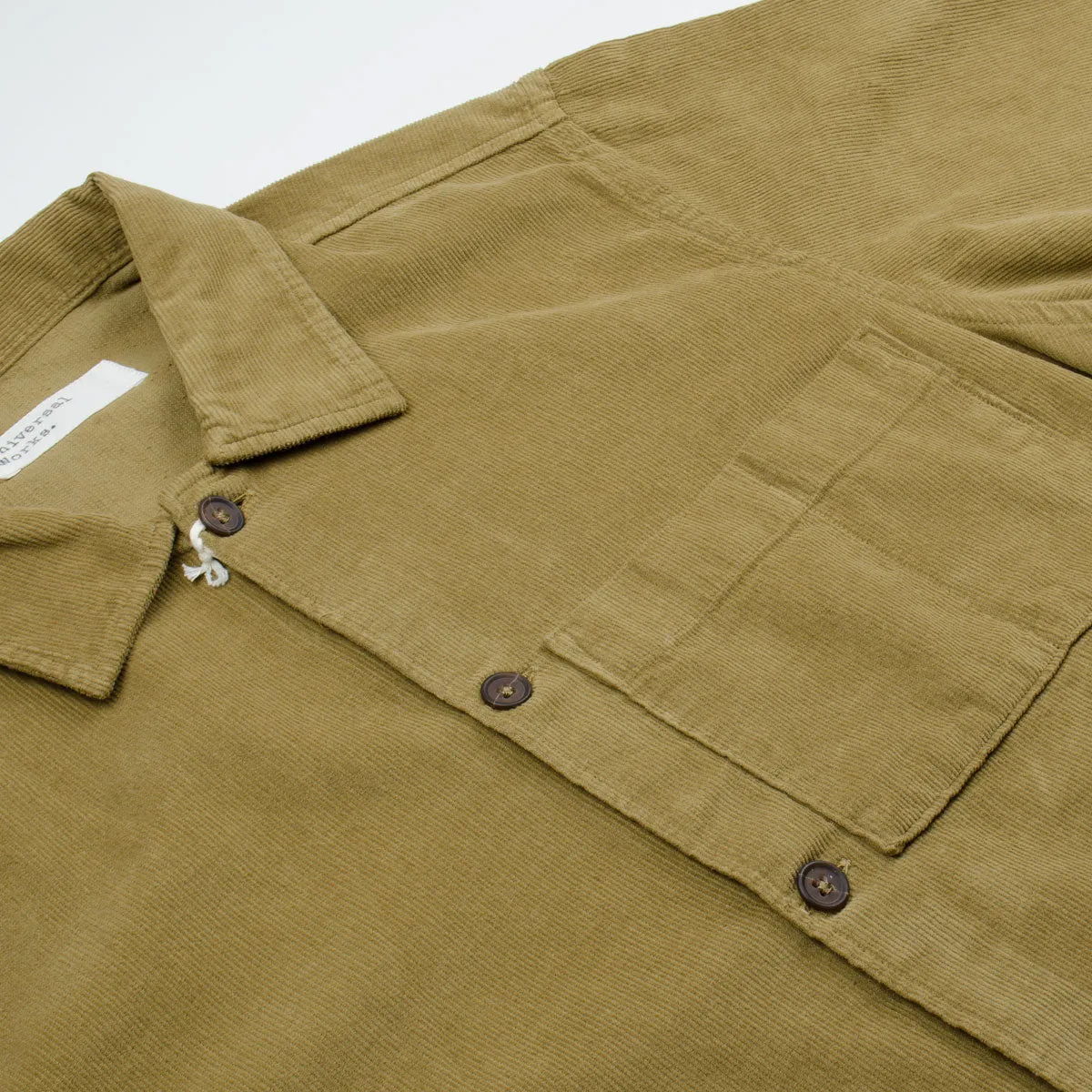 Universal Works Uniform Shirt Fine Cord Taupe