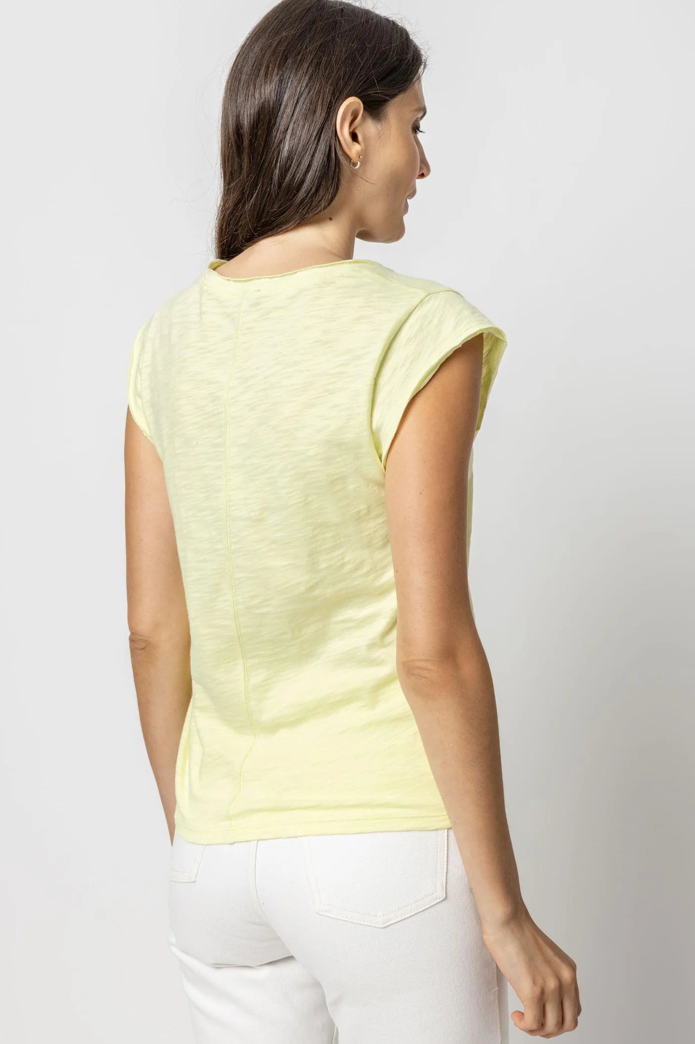 V-Neck Cap Sleeve Top