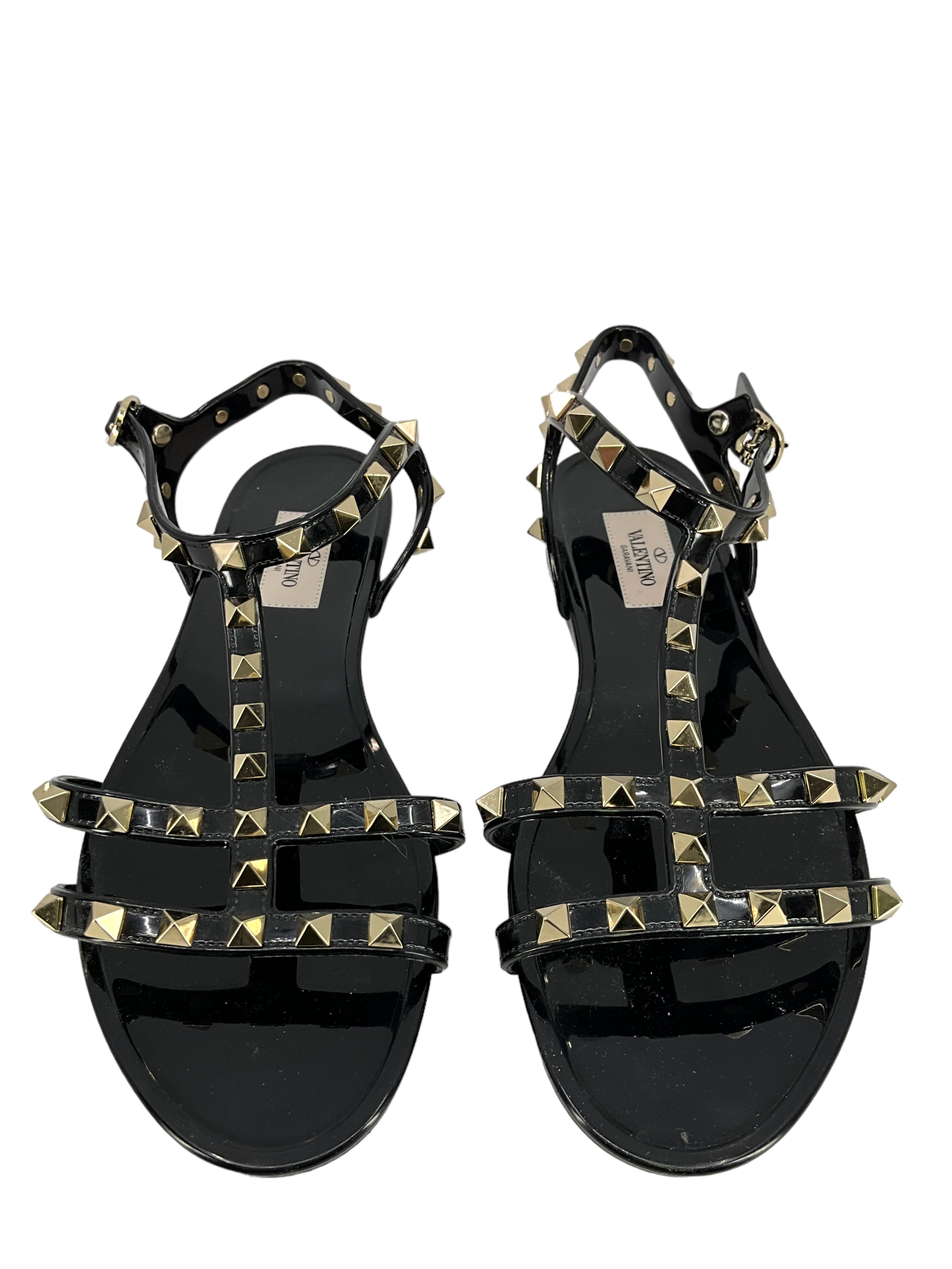 Valentino Rockstud Ankle Strap Sandals Size 9