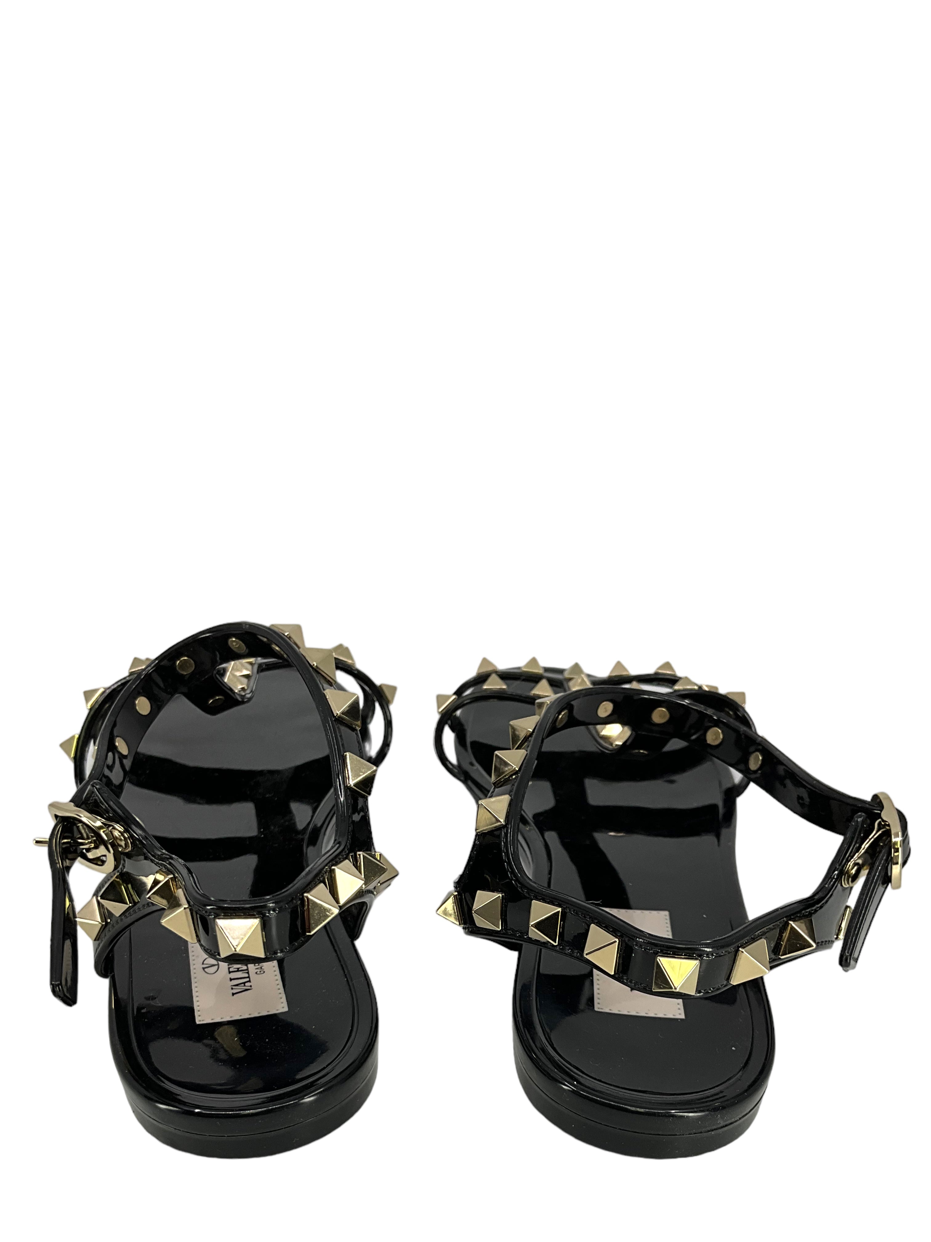 Valentino Rockstud Ankle Strap Sandals Size 9