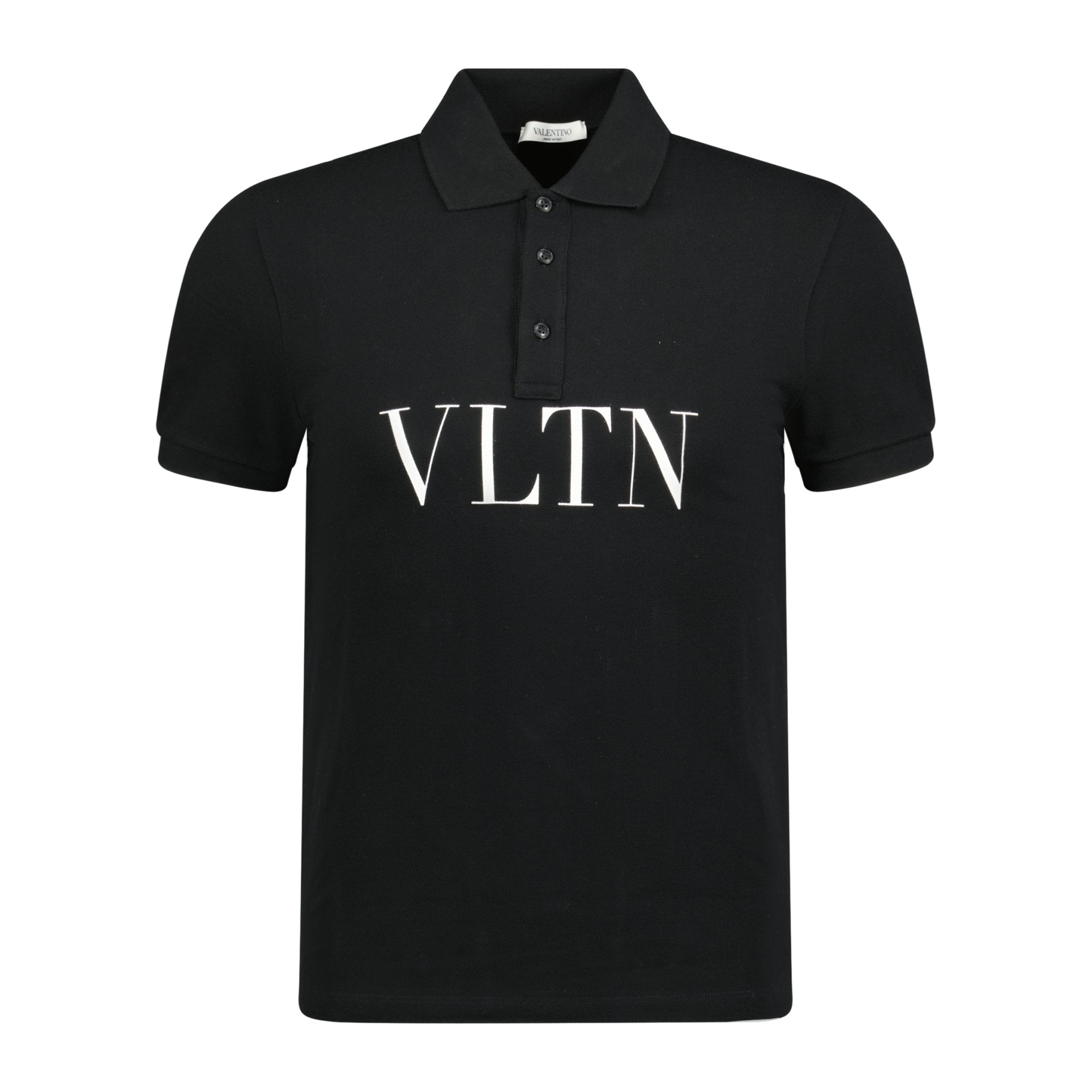 Valentino VLTN Black Polo-Shirt with Chest Logo