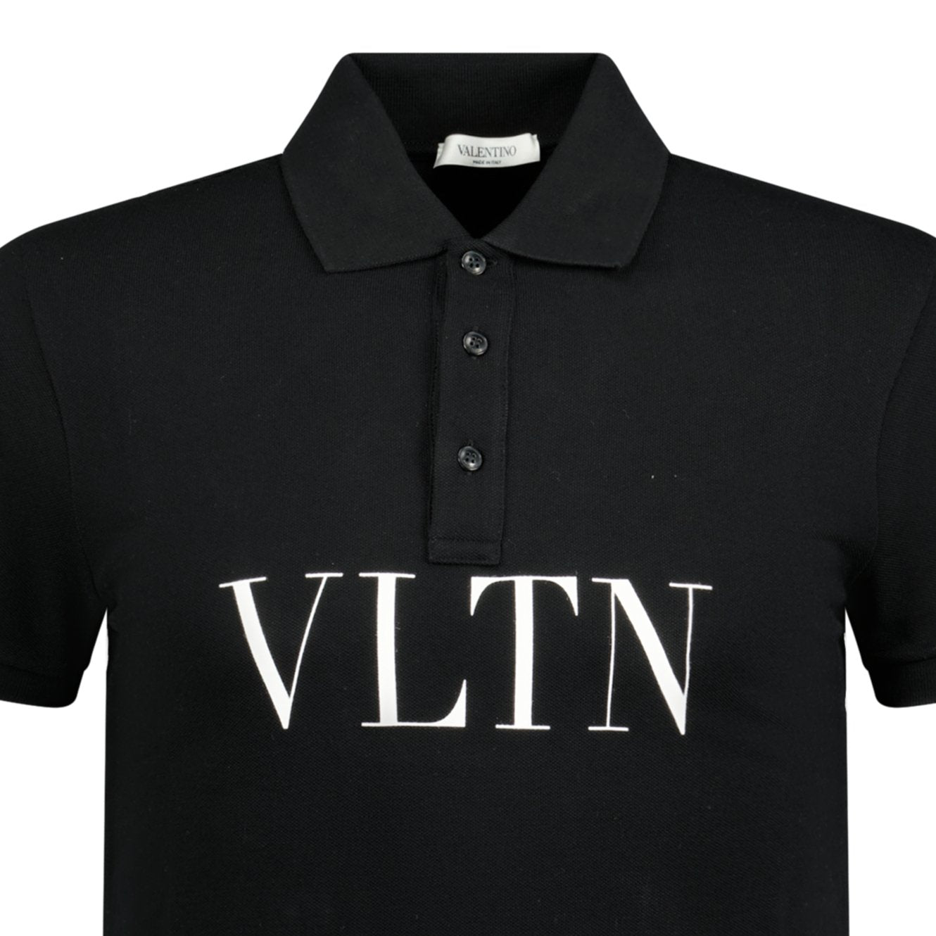 Valentino VLTN Black Polo-Shirt with Chest Logo