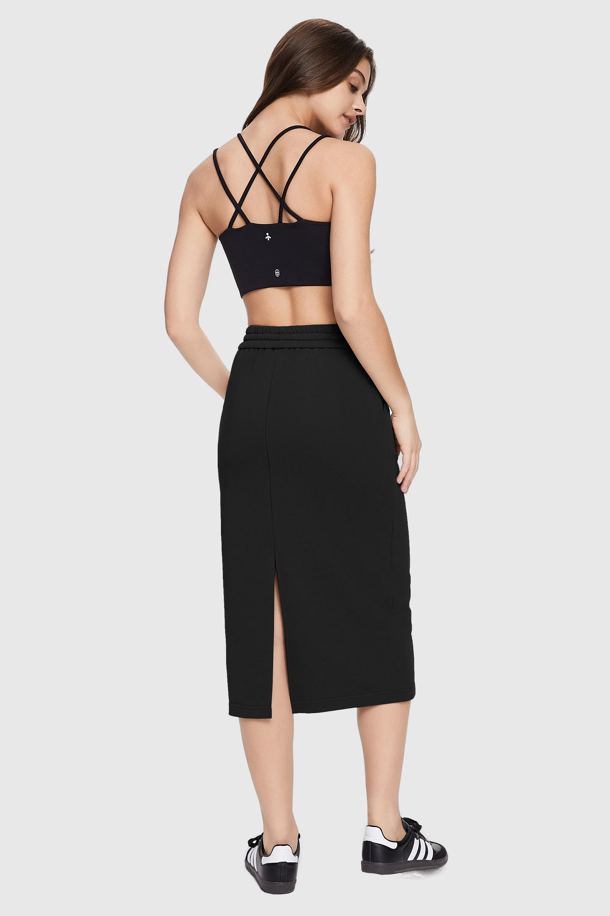 Versatile High Waisted Midi Skirt