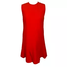 Victoria Beckham 280 Flame Flounce Hem Shift Dress XS - Shop Now