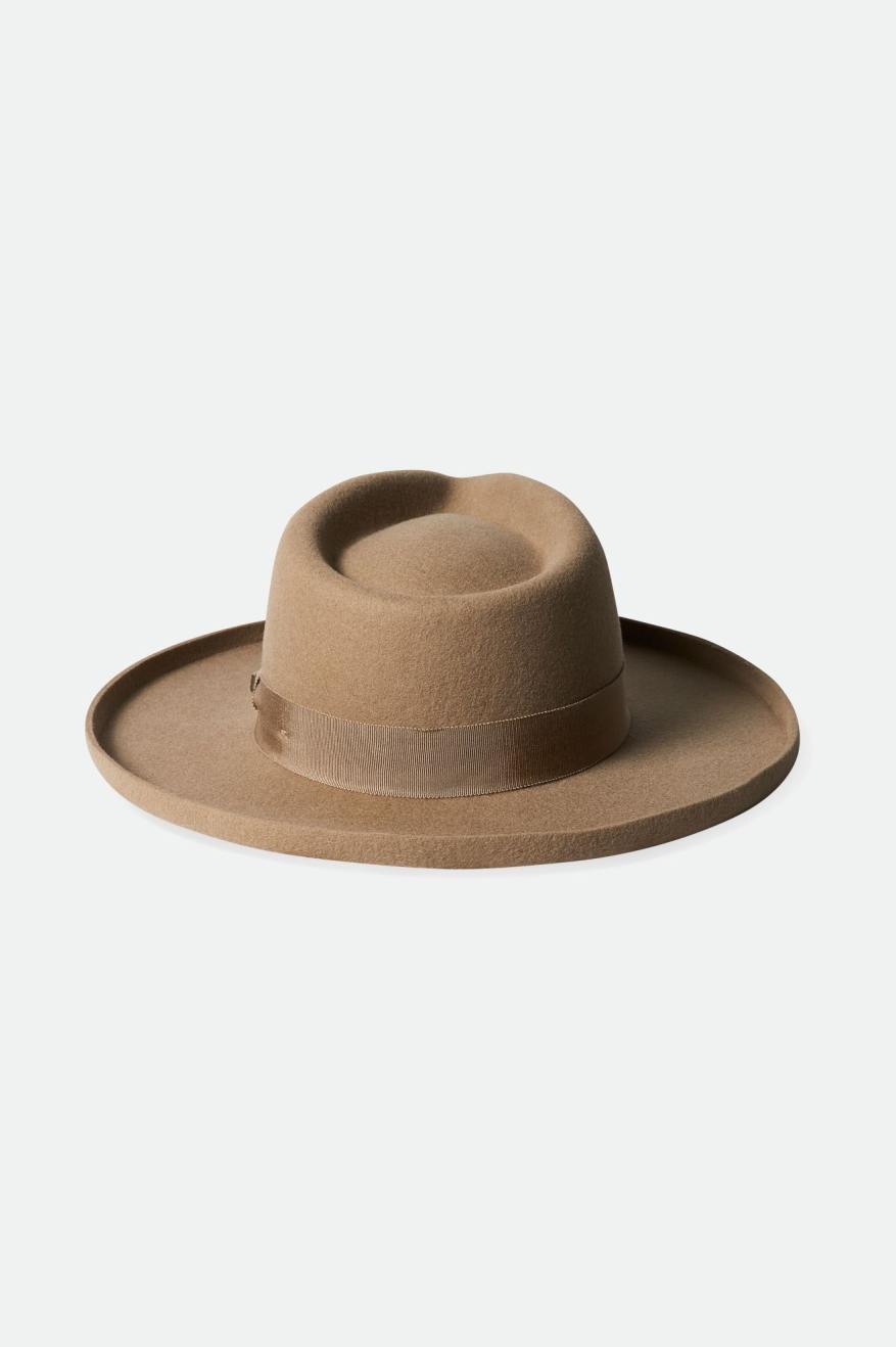 Victoria Felt Fedora Hat - Sand