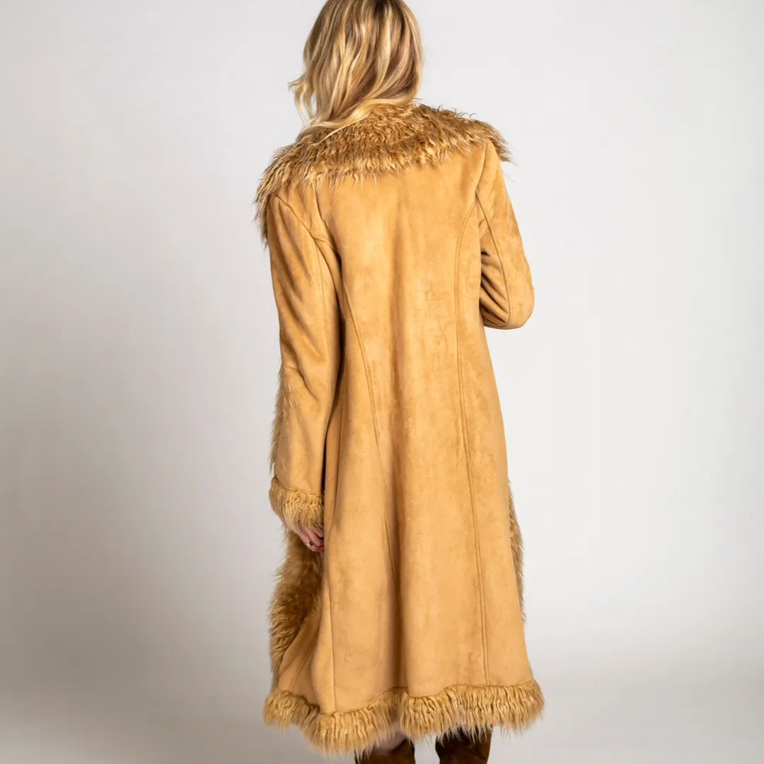 Vintage Elisa Brown Afghan Coat