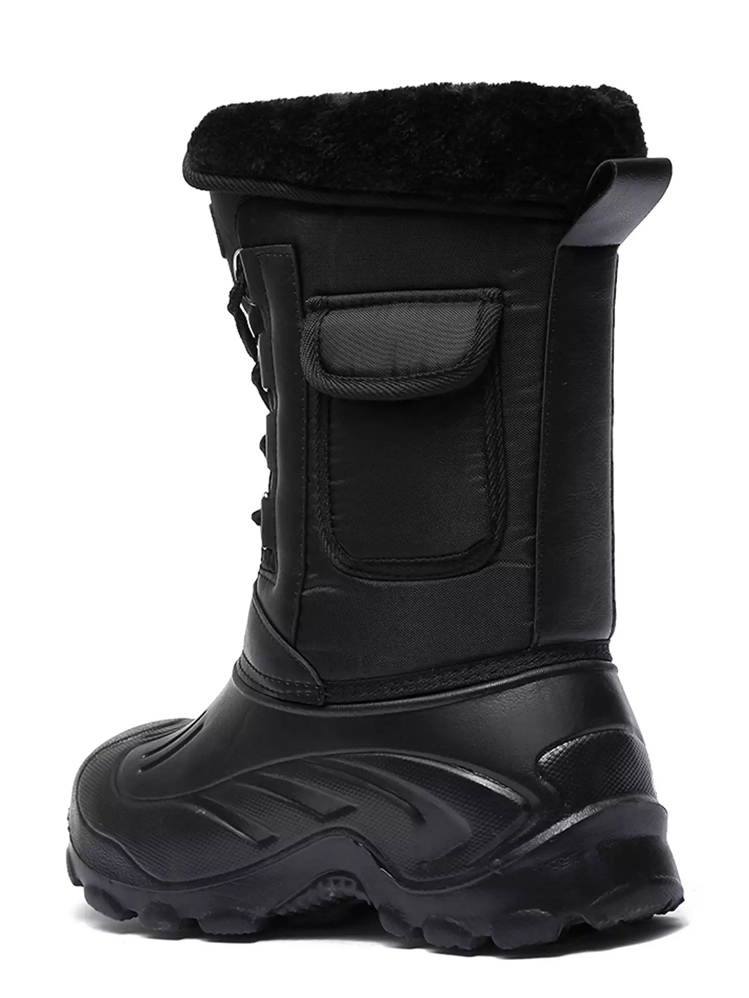 Waterproof Men's Snow Boots with Fur Lining | Anti-slip Winter Shoes for Outdoor Hiking