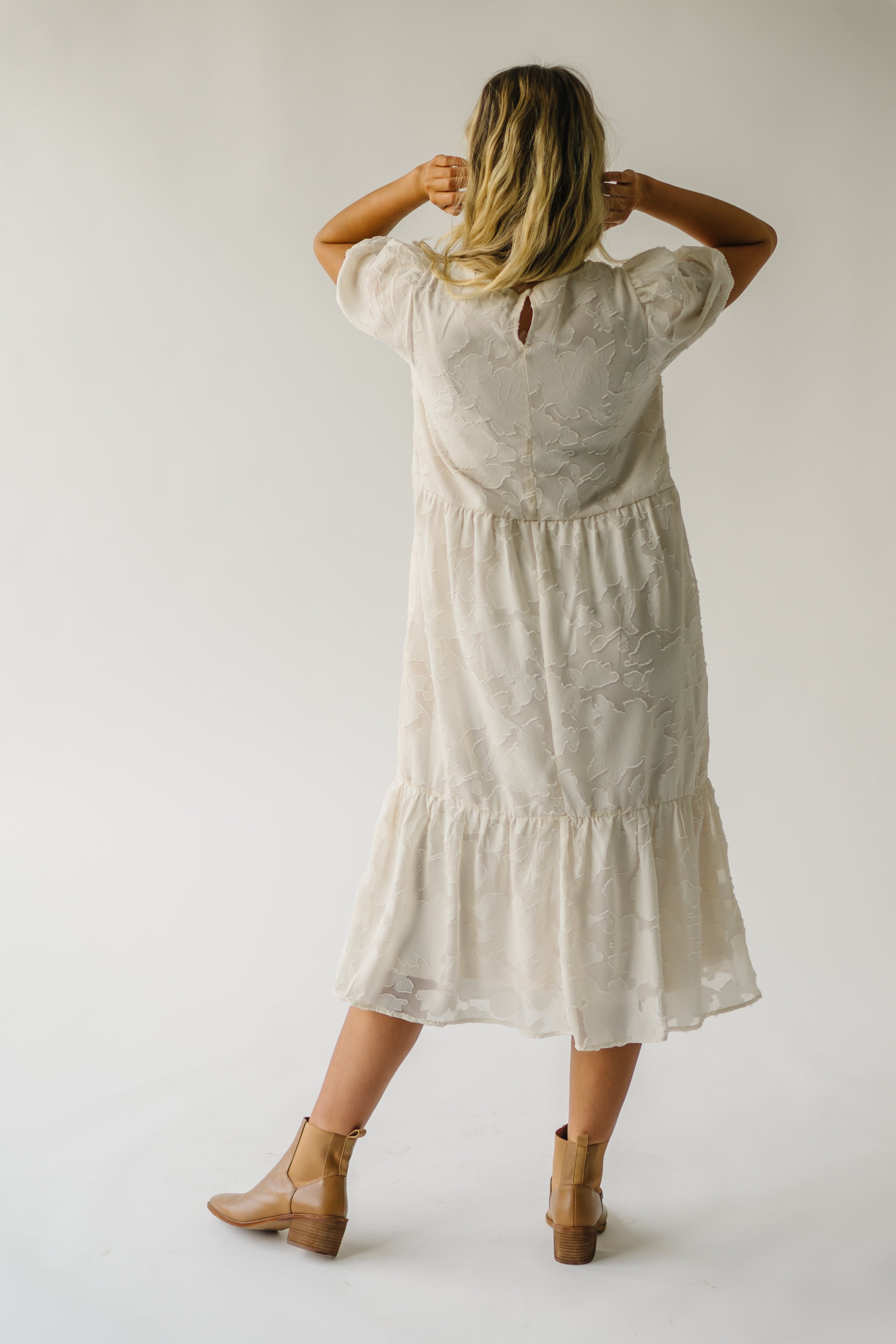 Watts Cream Textured Dress