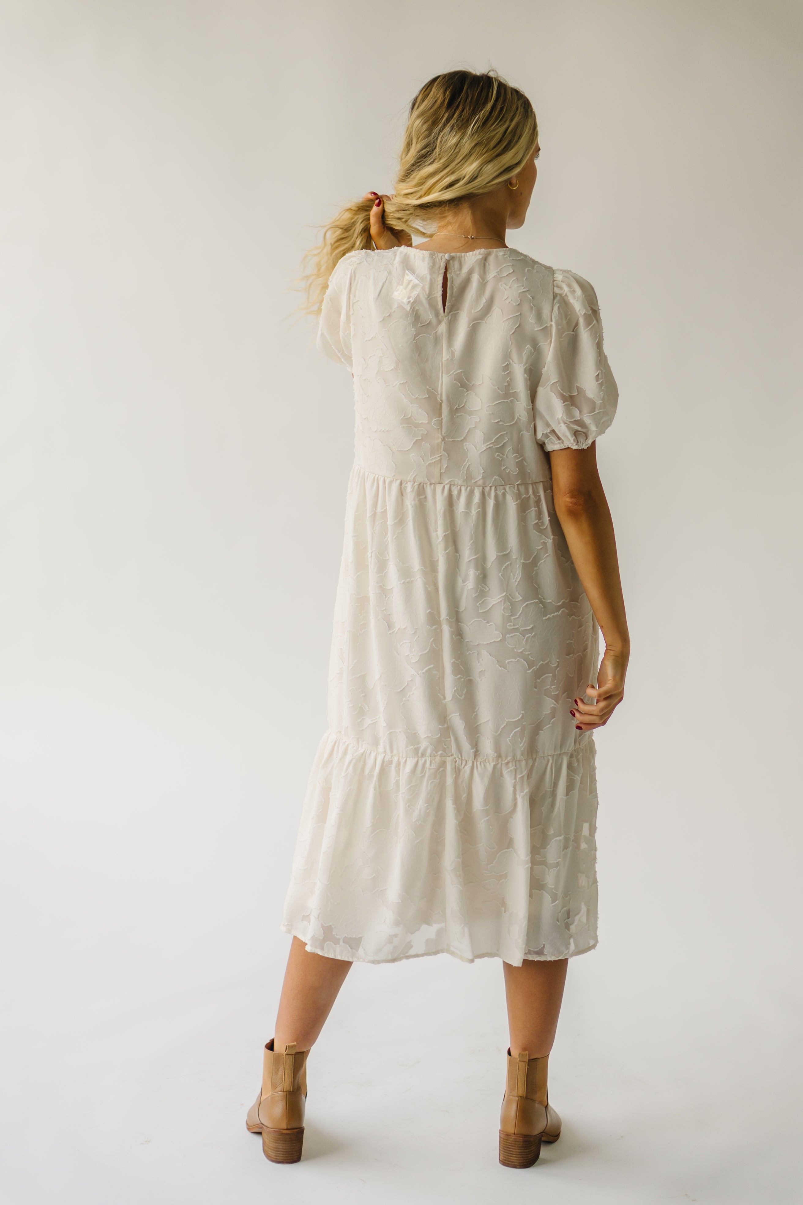 Watts Cream Textured Dress