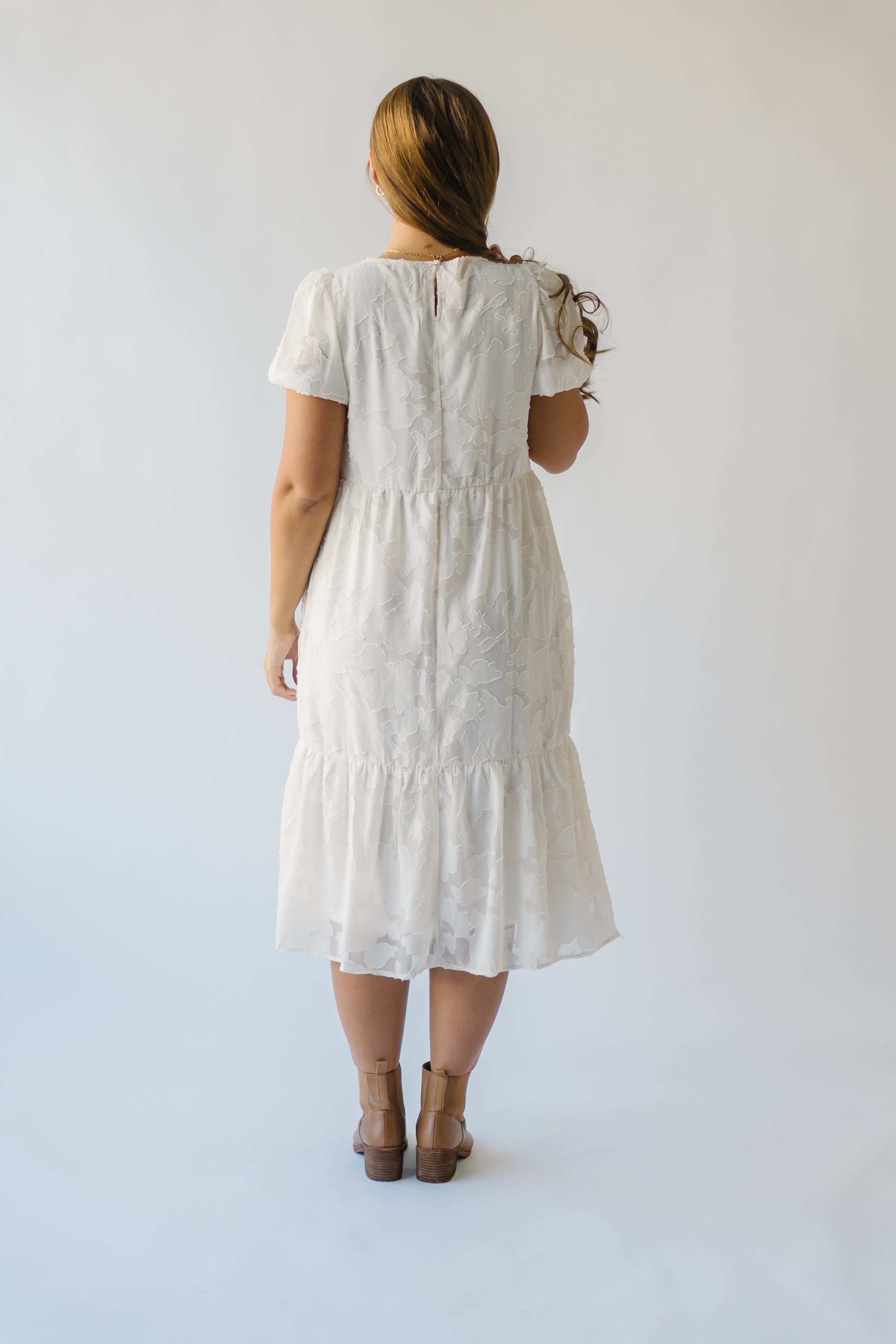 Watts Cream Textured Dress