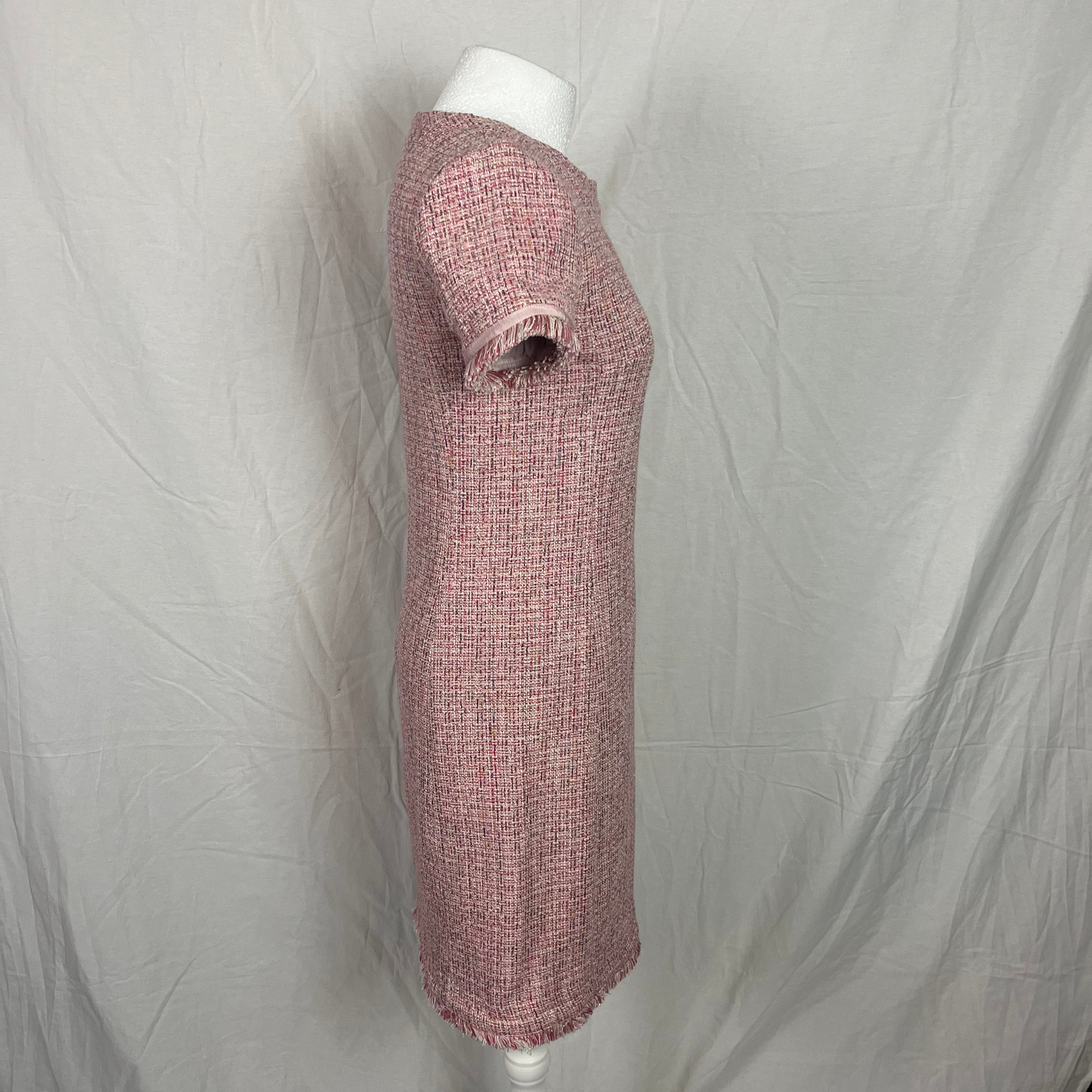 Weekend Max Mara Dress Pink Tweed Shift Size XS