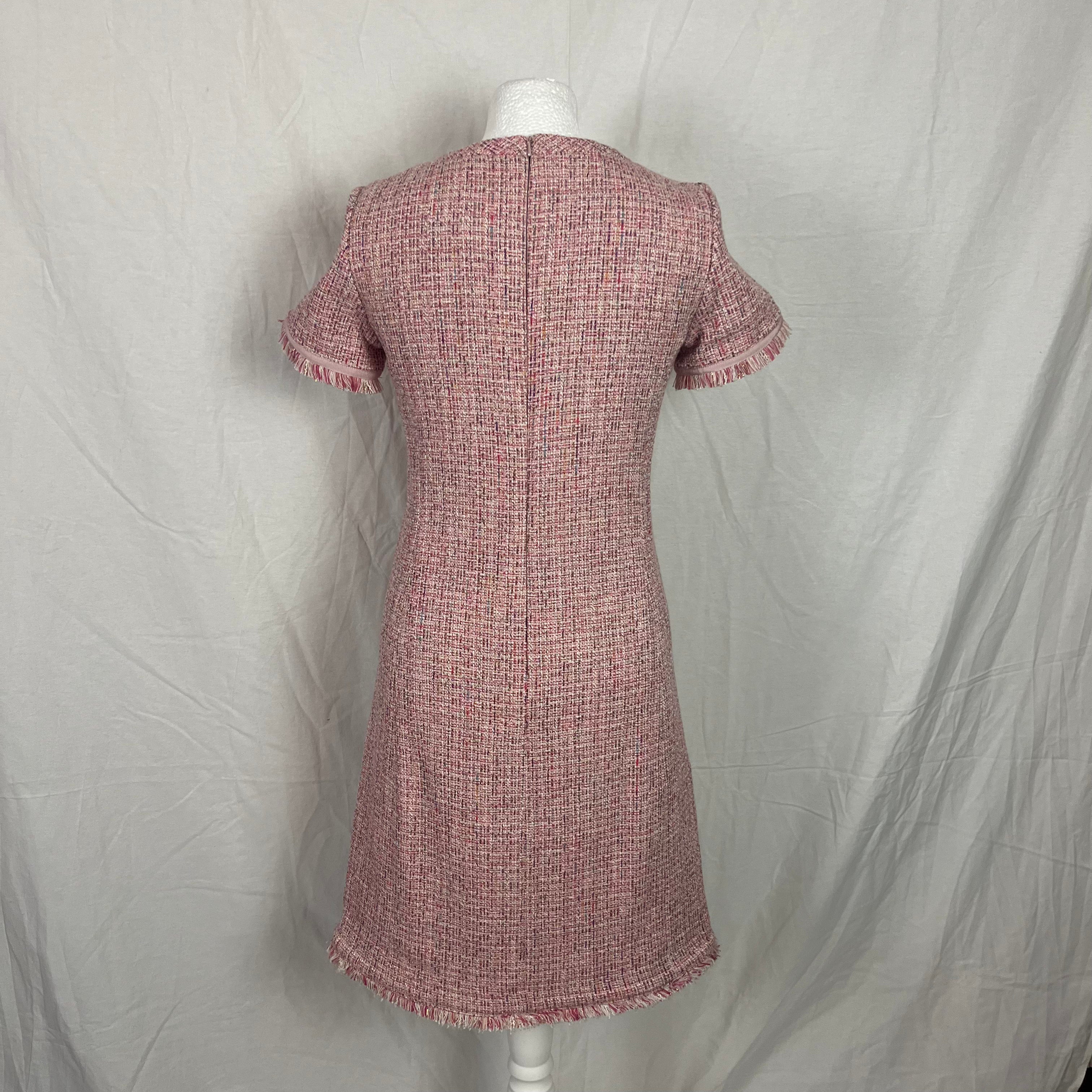 Weekend Max Mara Dress Pink Tweed Shift Size XS