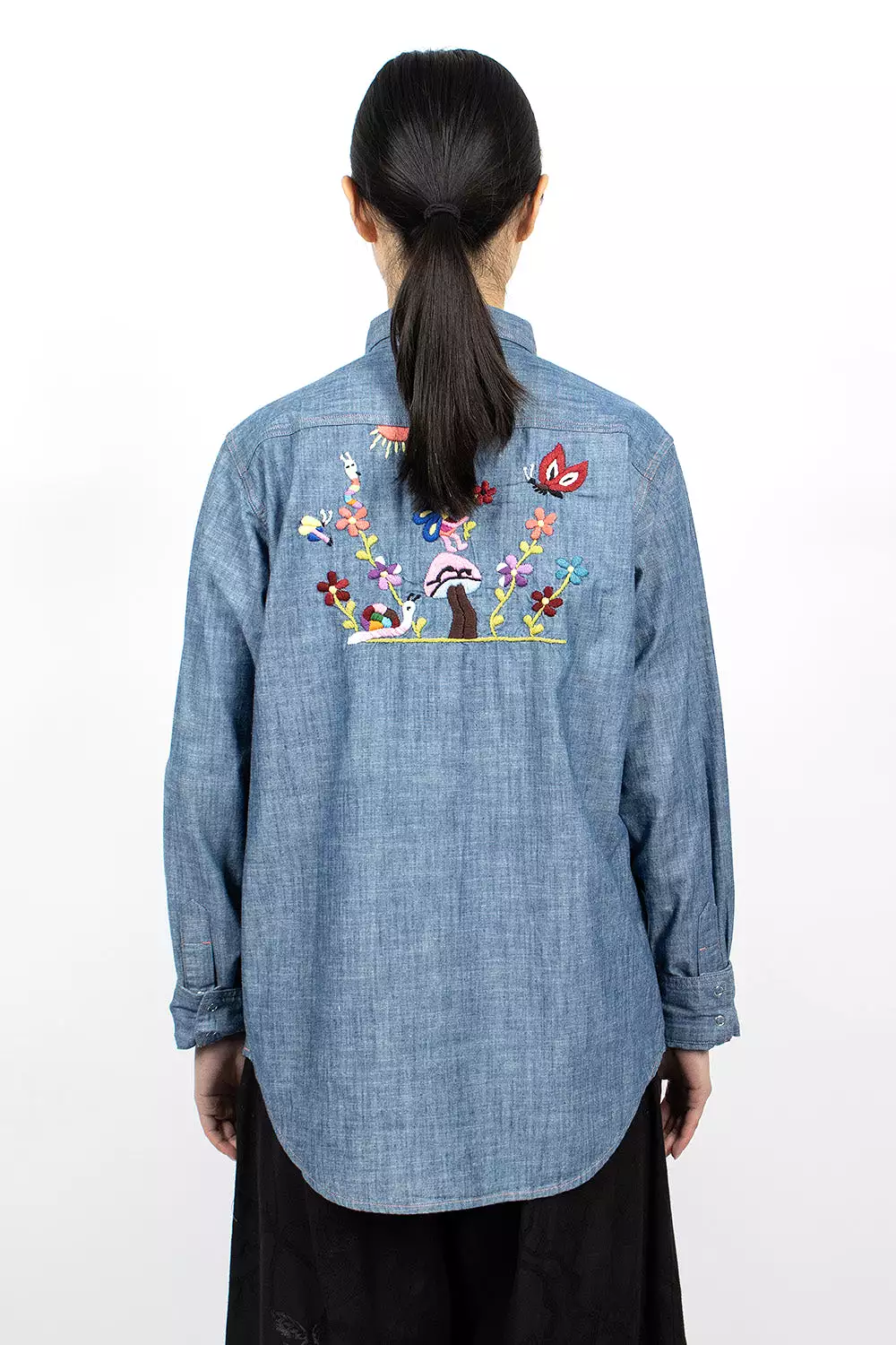 Western Shirt Chambray Embroidery for Sale